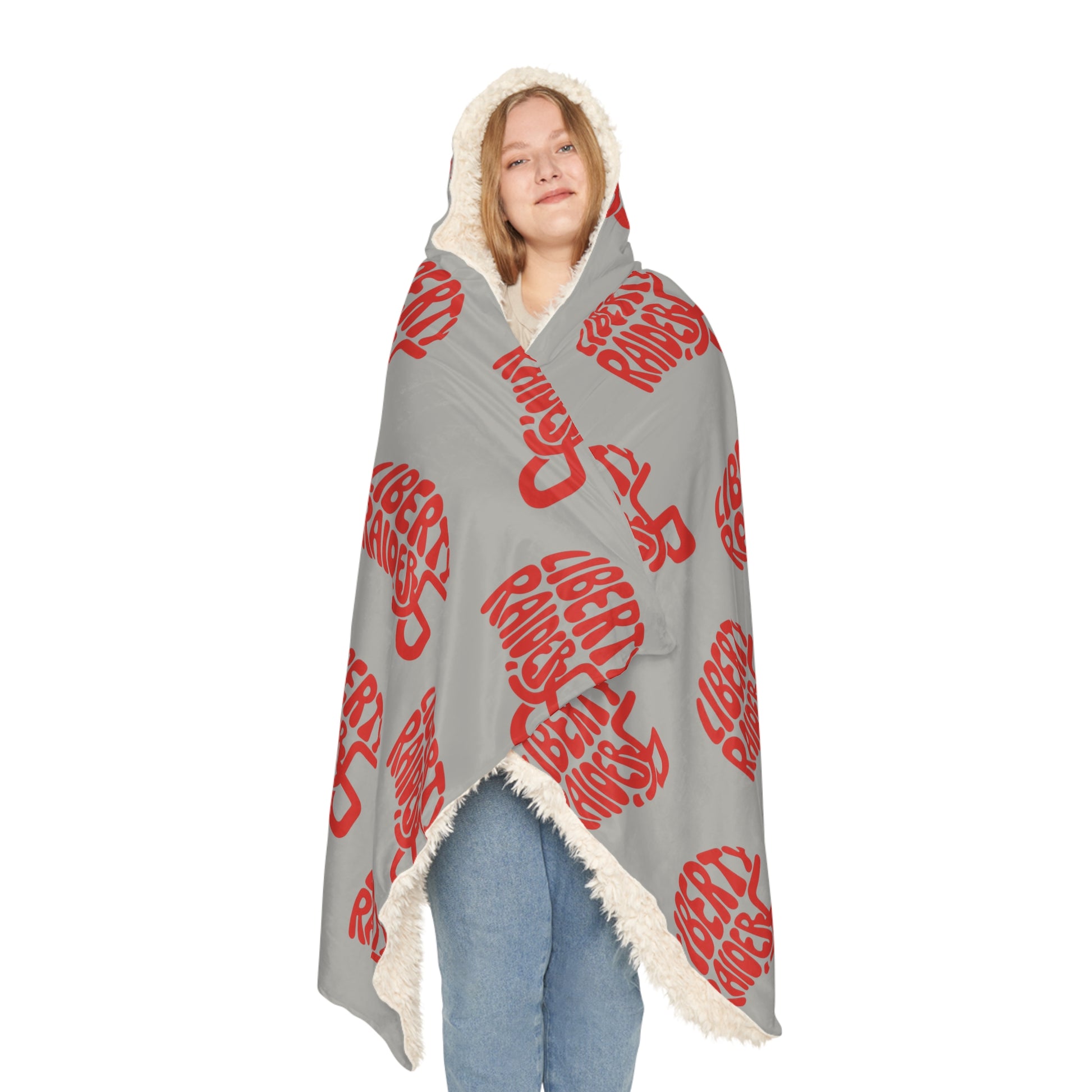 Grey Snuggle Blanket - Liberty Raiders "Helmet"