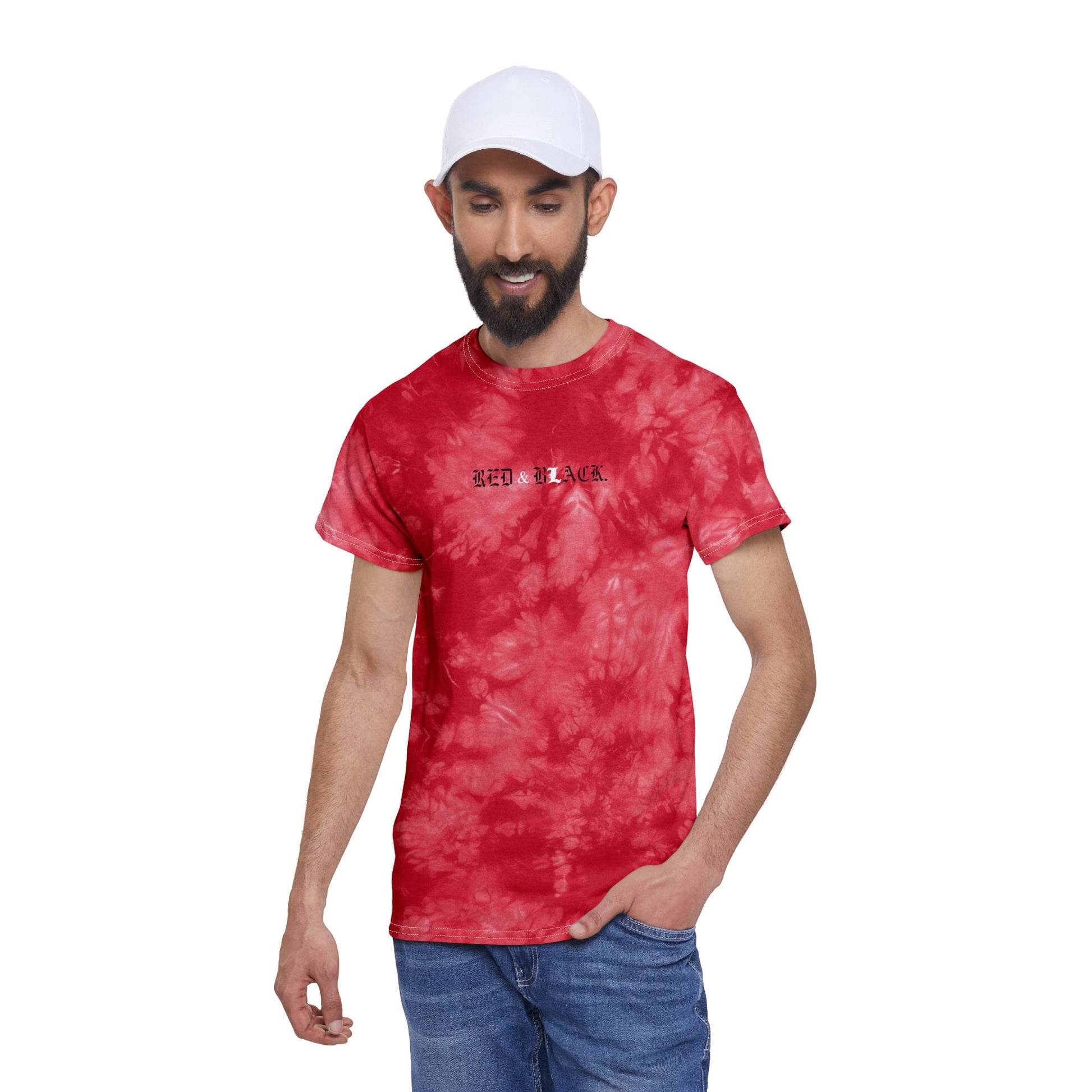 Tie-Dye Tee, Crystal; Red & Black