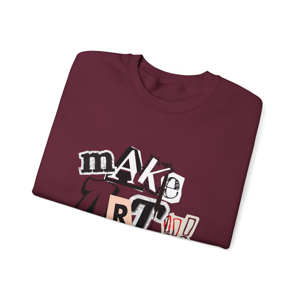 Unisex Heavy Blend™ Crewneck Sweatshirt - "Make Art!!!"