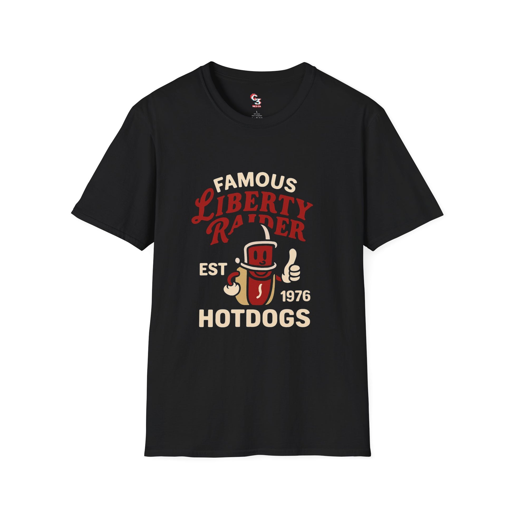 Vintage Football Tee - Liberty Raiders "Famous Hot Dogs"