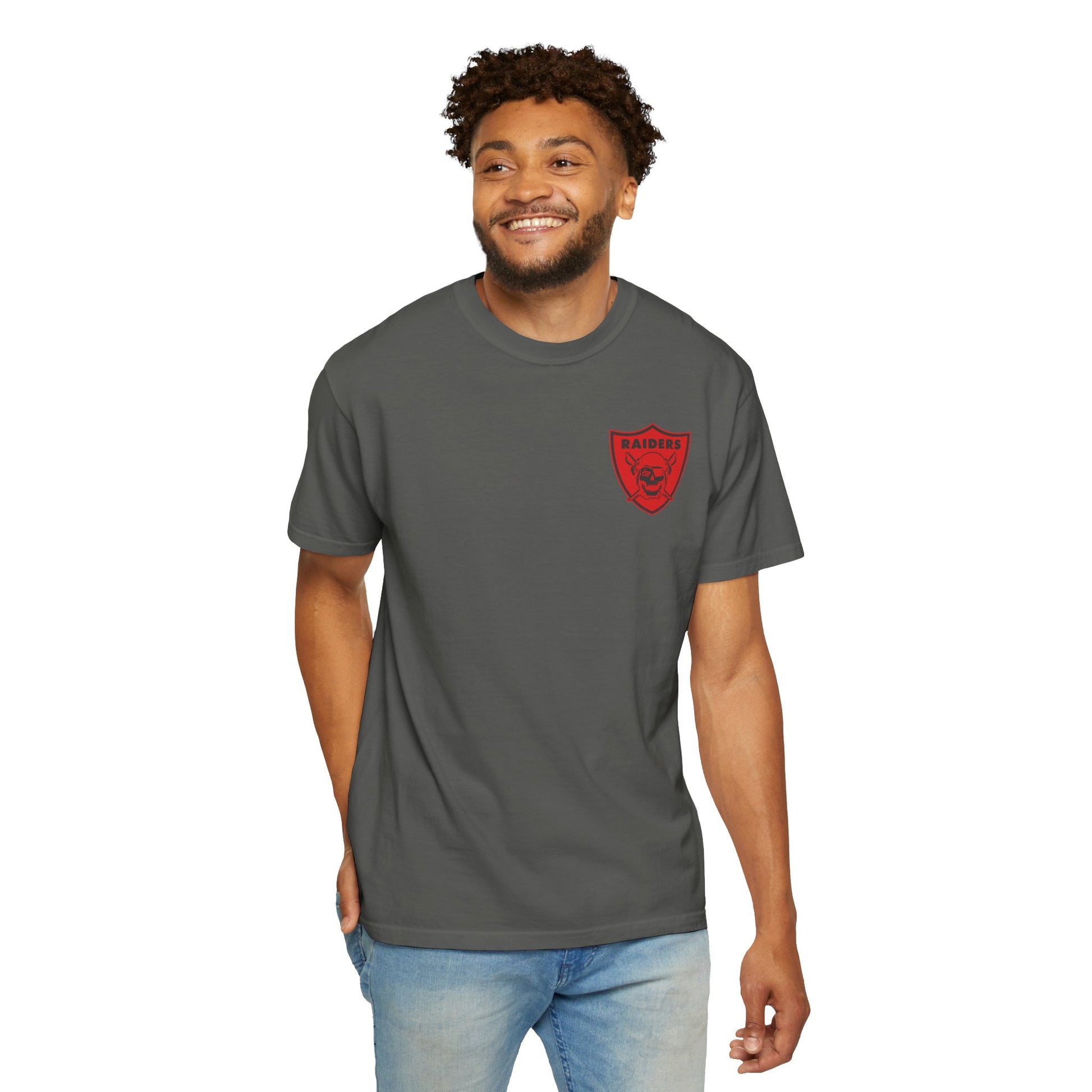 Unisex Garment-Dyed T-shirt; LHS vintage logo tee