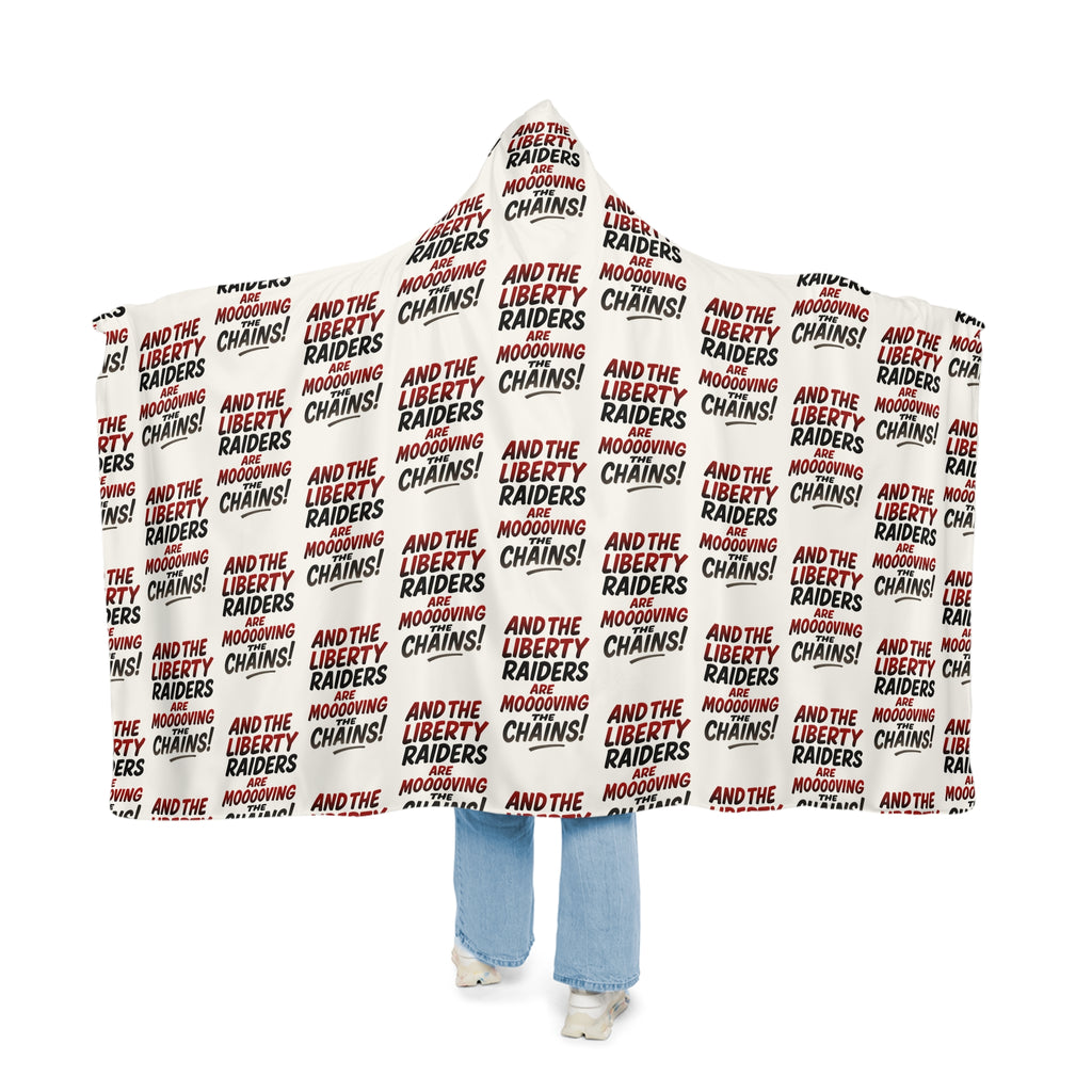 White Snuggle Blanket - Liberty Raiders "Moooooving the Chains"
