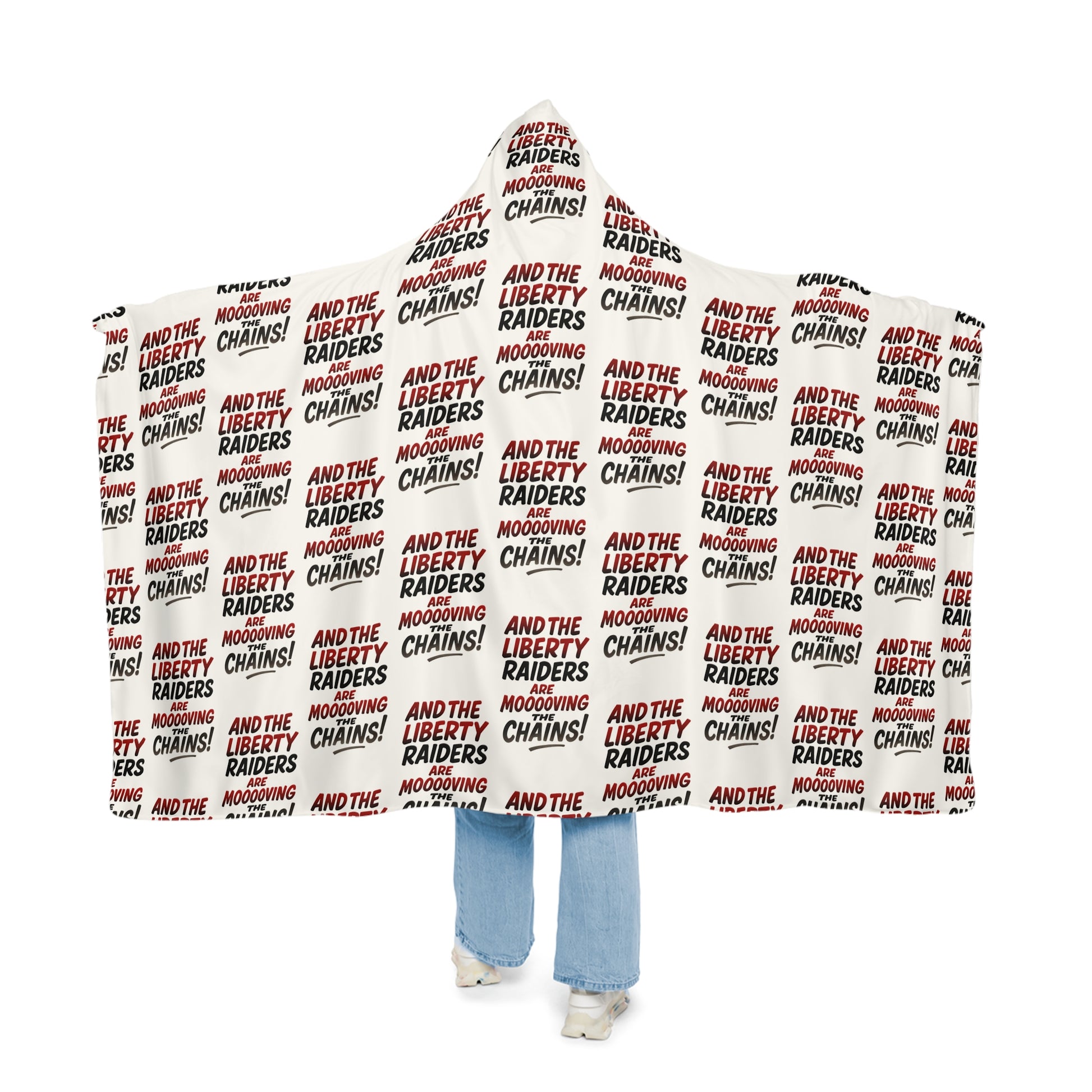 White Snuggle Blanket - Liberty Raiders "Moooooving the Chains"