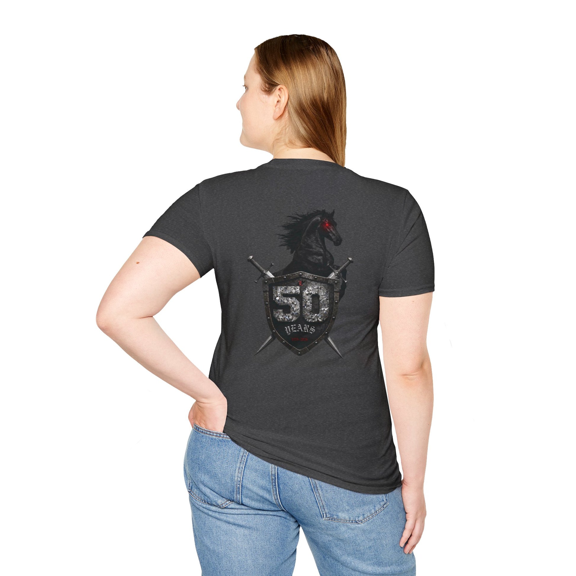 Unisex Softstyle T-Shirt; 50th Anniversary Football Tee