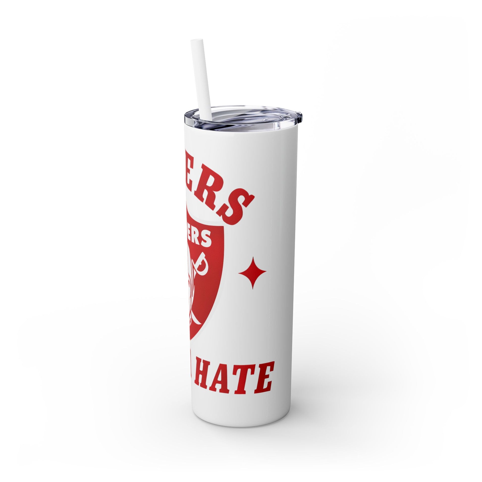 20oz Skinny Tumbler with Straw - Liberty Raiders "Haters Gonna Hate"