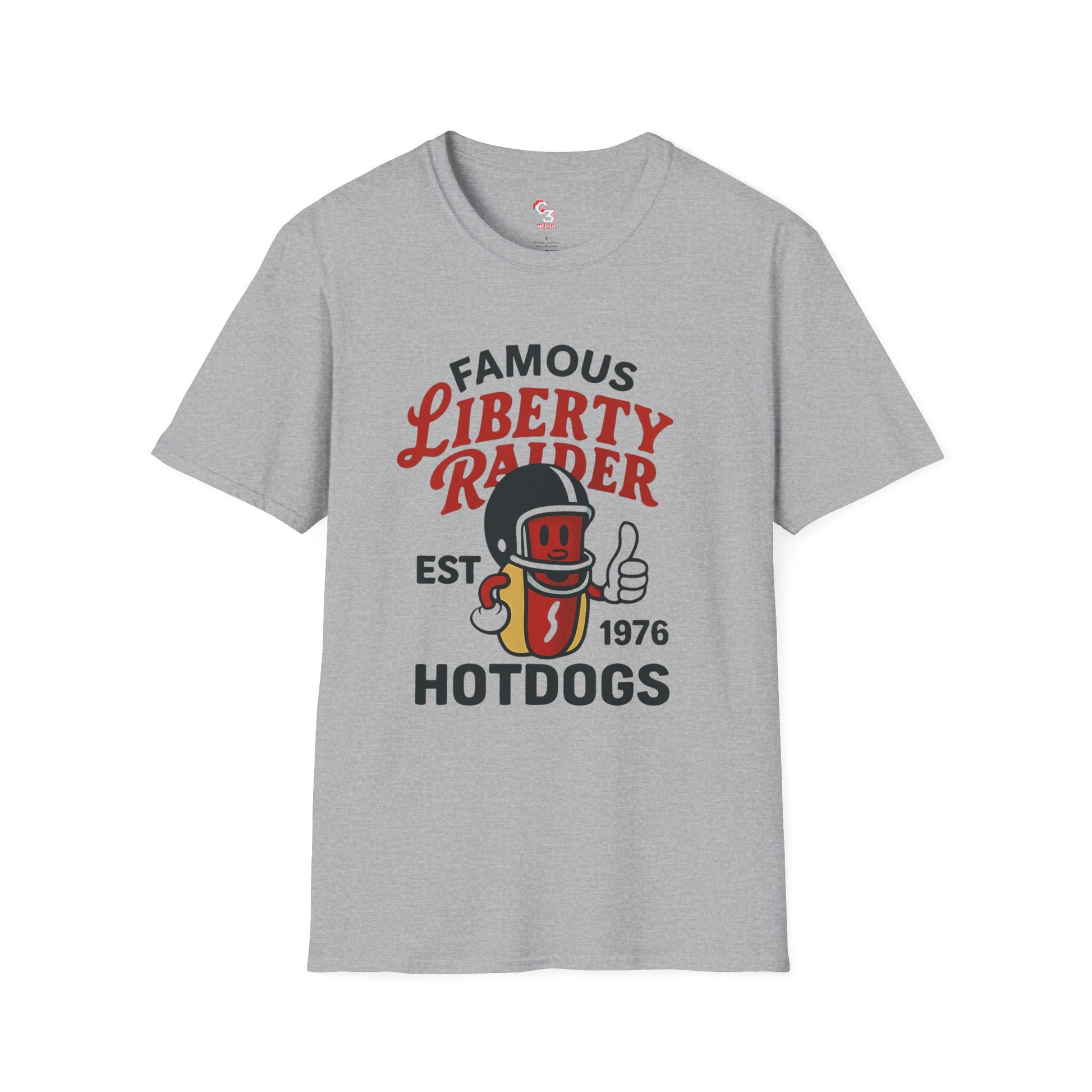 Vintage Football Tee - Liberty Raiders "Famous Hot Dogs"