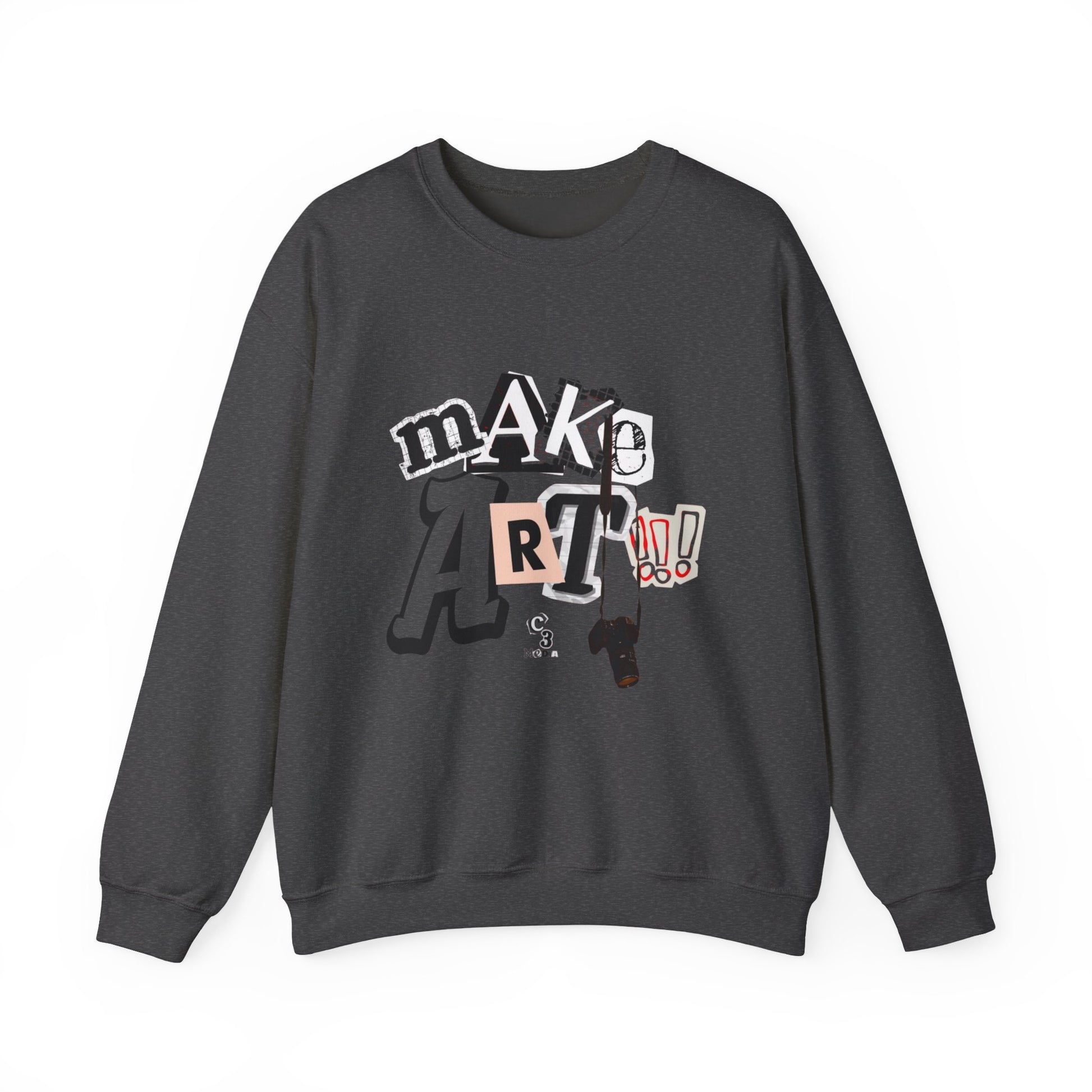 Unisex Heavy Blend™ Crewneck Sweatshirt - "Make Art!!!"