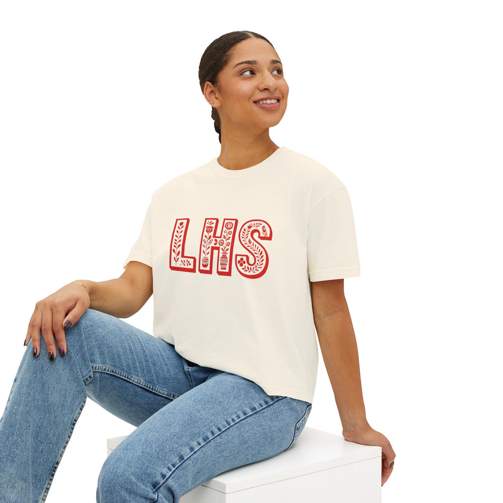 Women's Boxy Tee - Liberty Raiders "Flowered LHS"