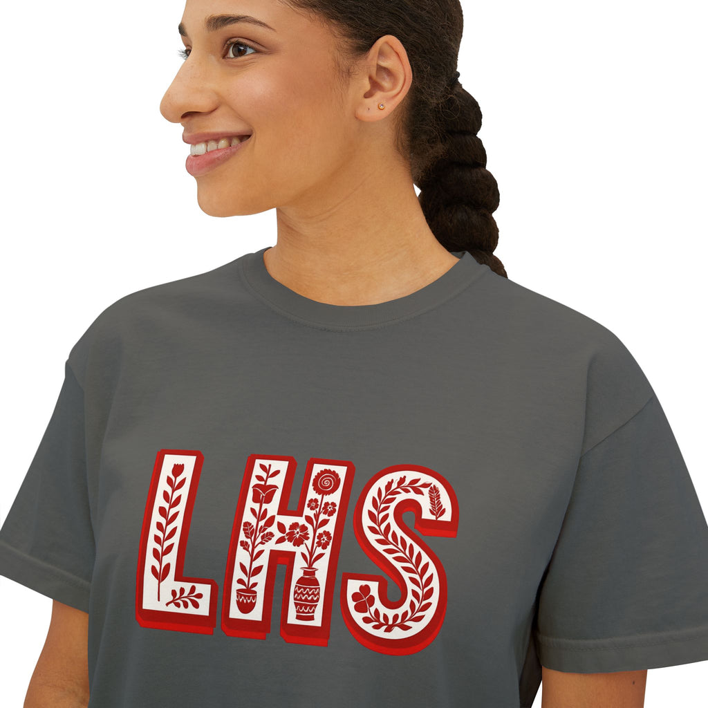 Women's Boxy Tee - Liberty Raiders "Flowered LHS"