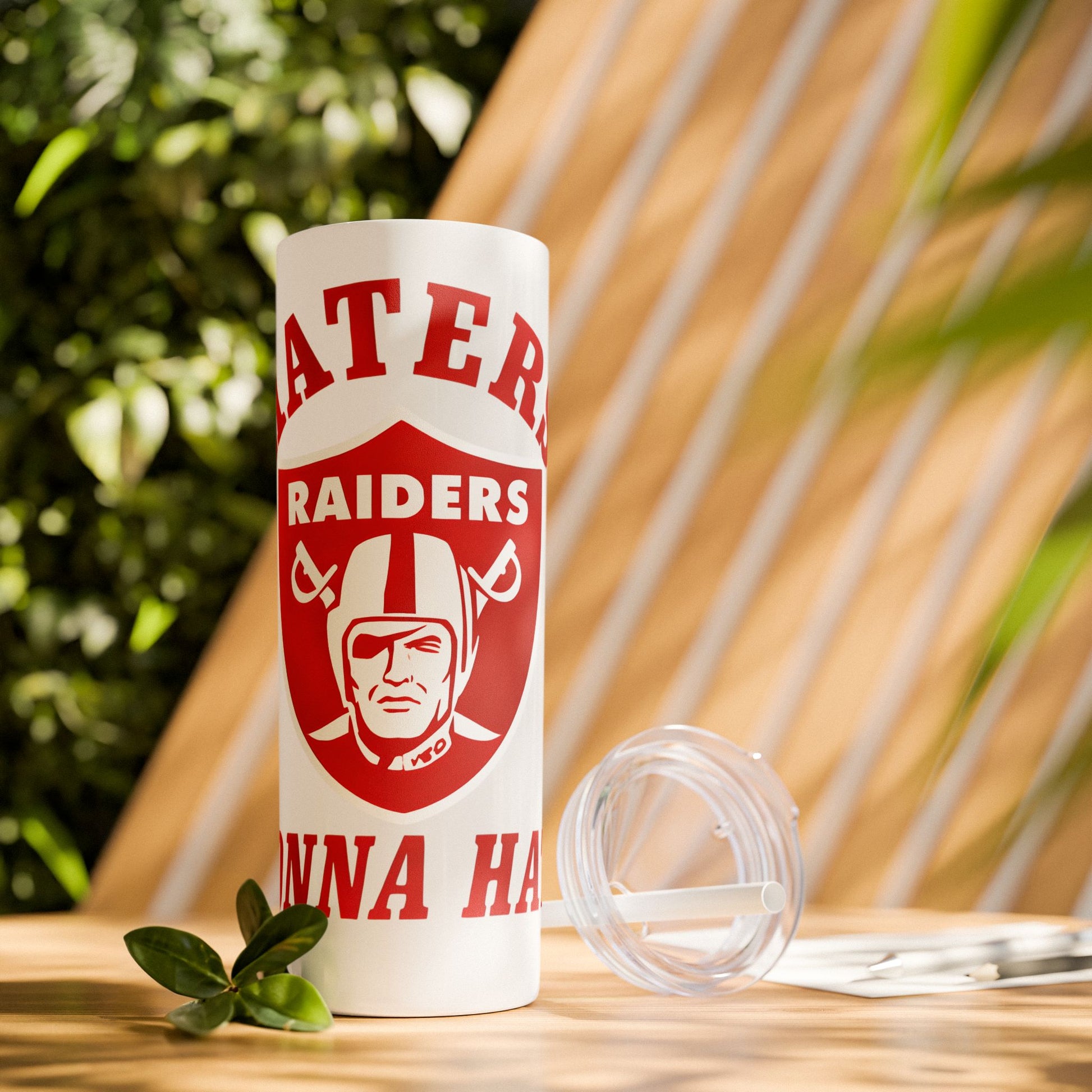 20oz Skinny Tumbler with Straw - Liberty Raiders "Haters Gonna Hate"