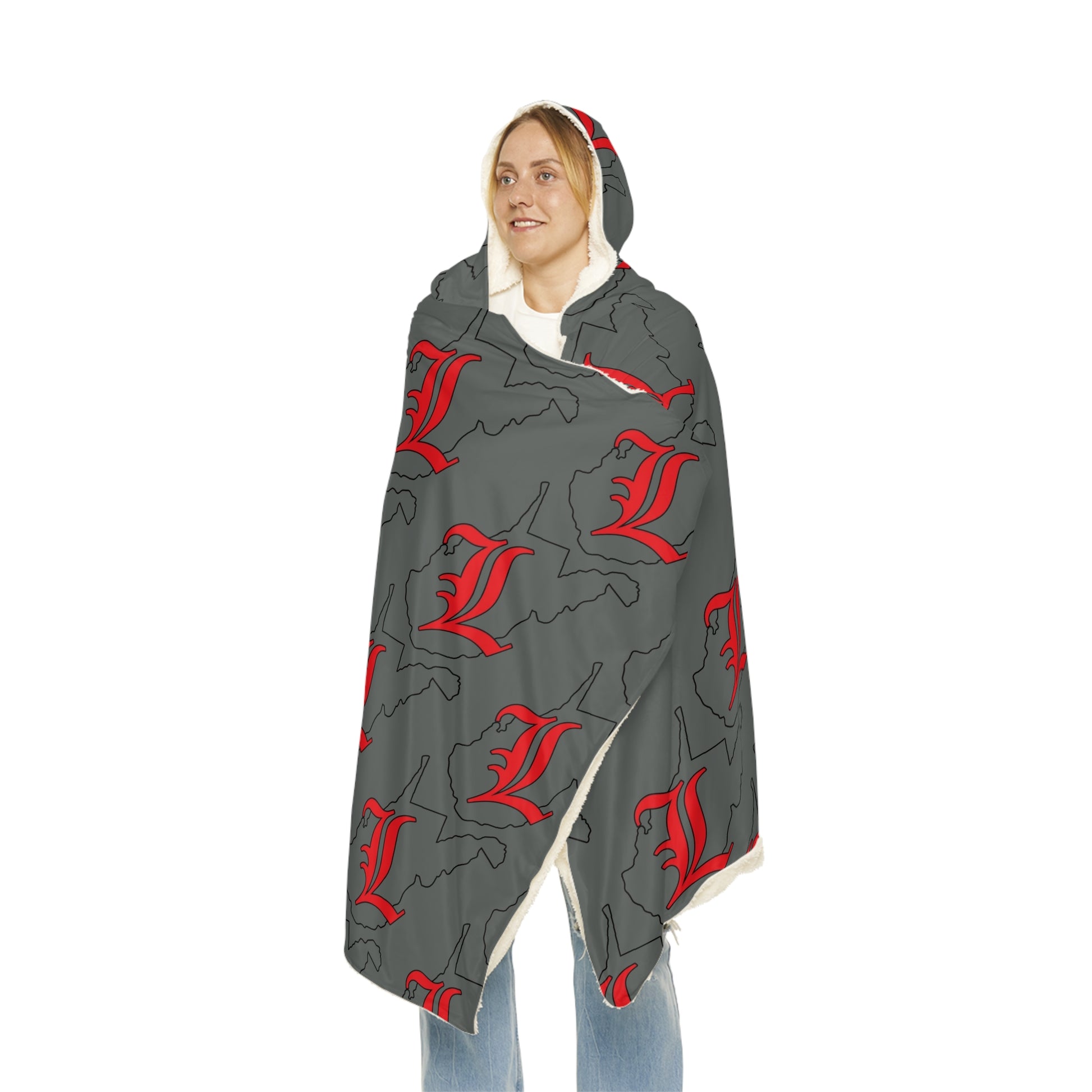 Dark Grey Snuggle Blanket - Liberty Raiders "State Logo"