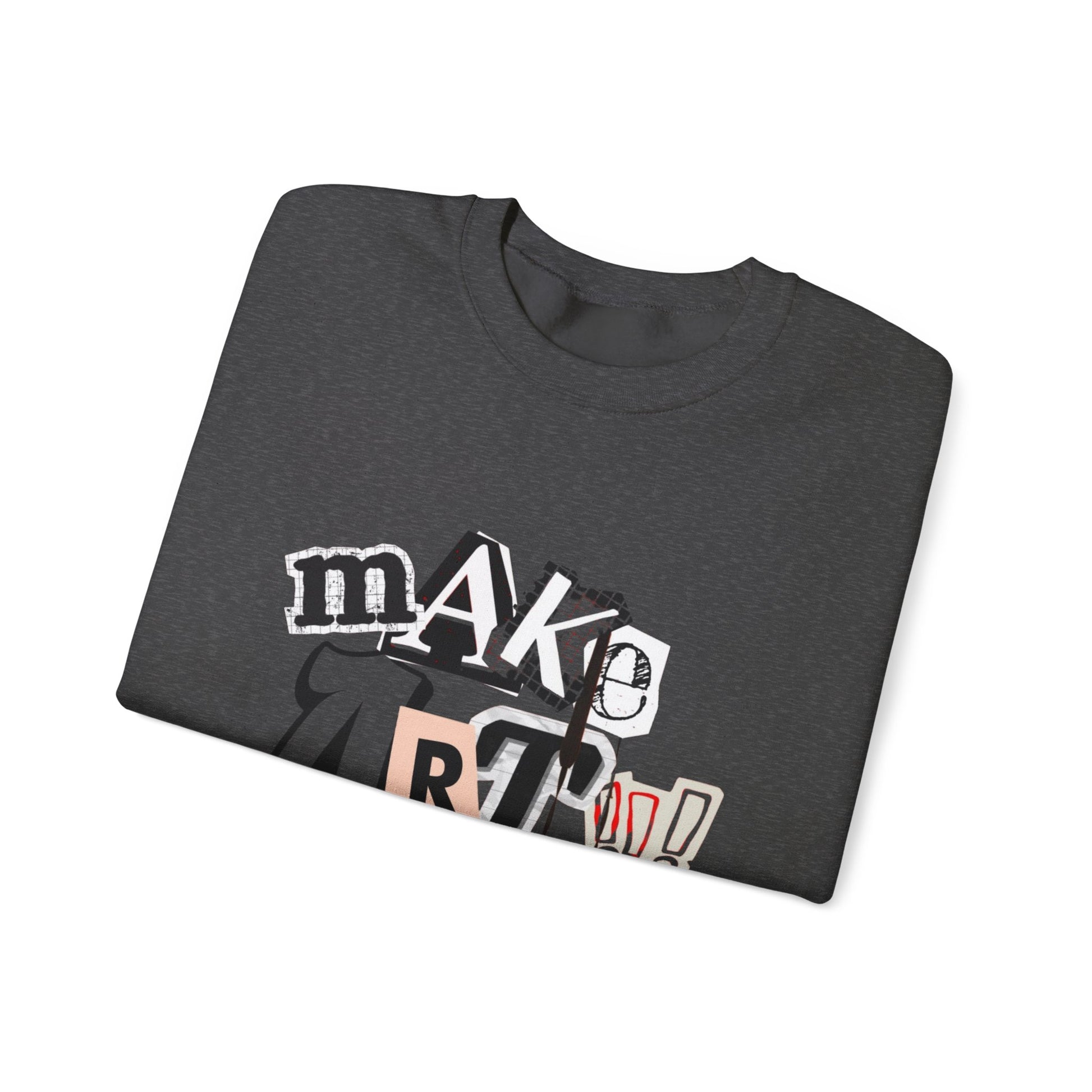 Unisex Heavy Blend™ Crewneck Sweatshirt - "Make Art!!!"