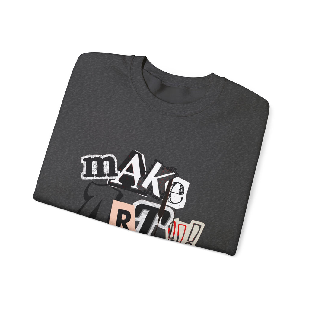 Unisex Heavy Blend™ Crewneck Sweatshirt - "Make Art!!!"