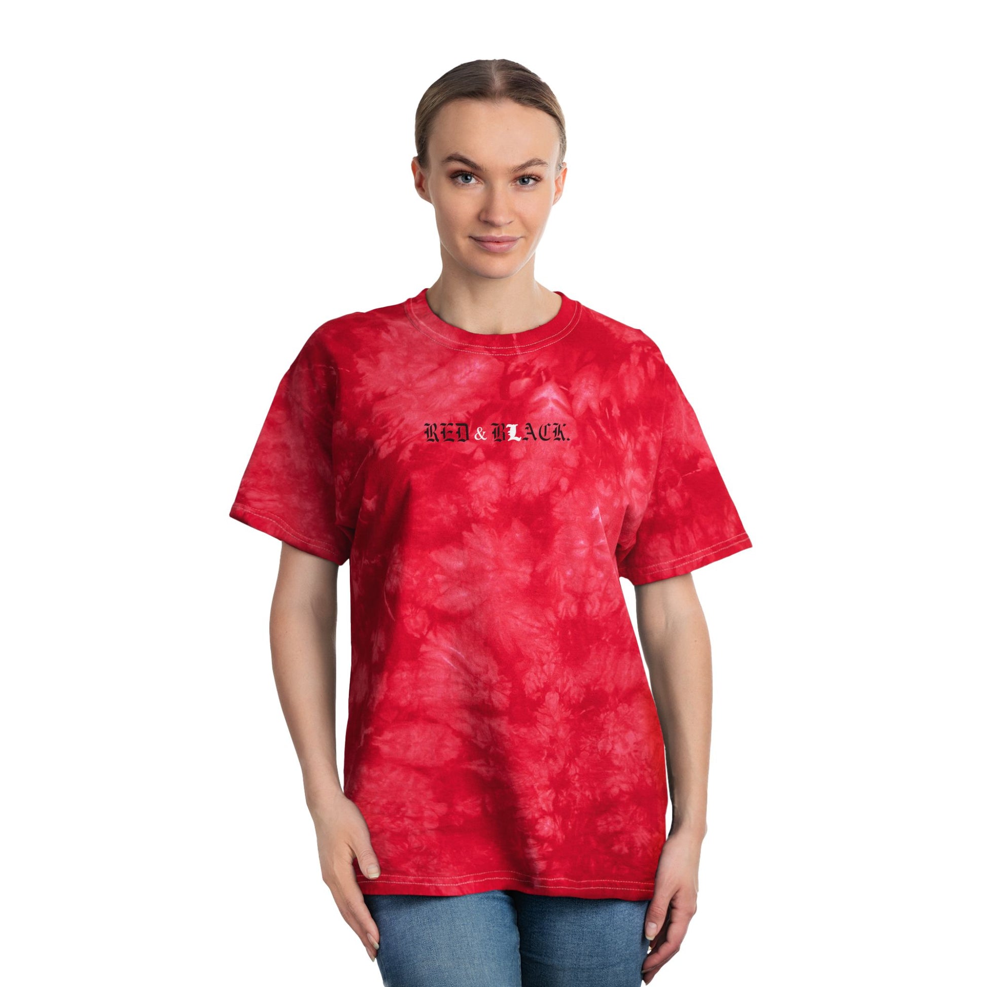 Tie-Dye Tee, Crystal; Red & Black