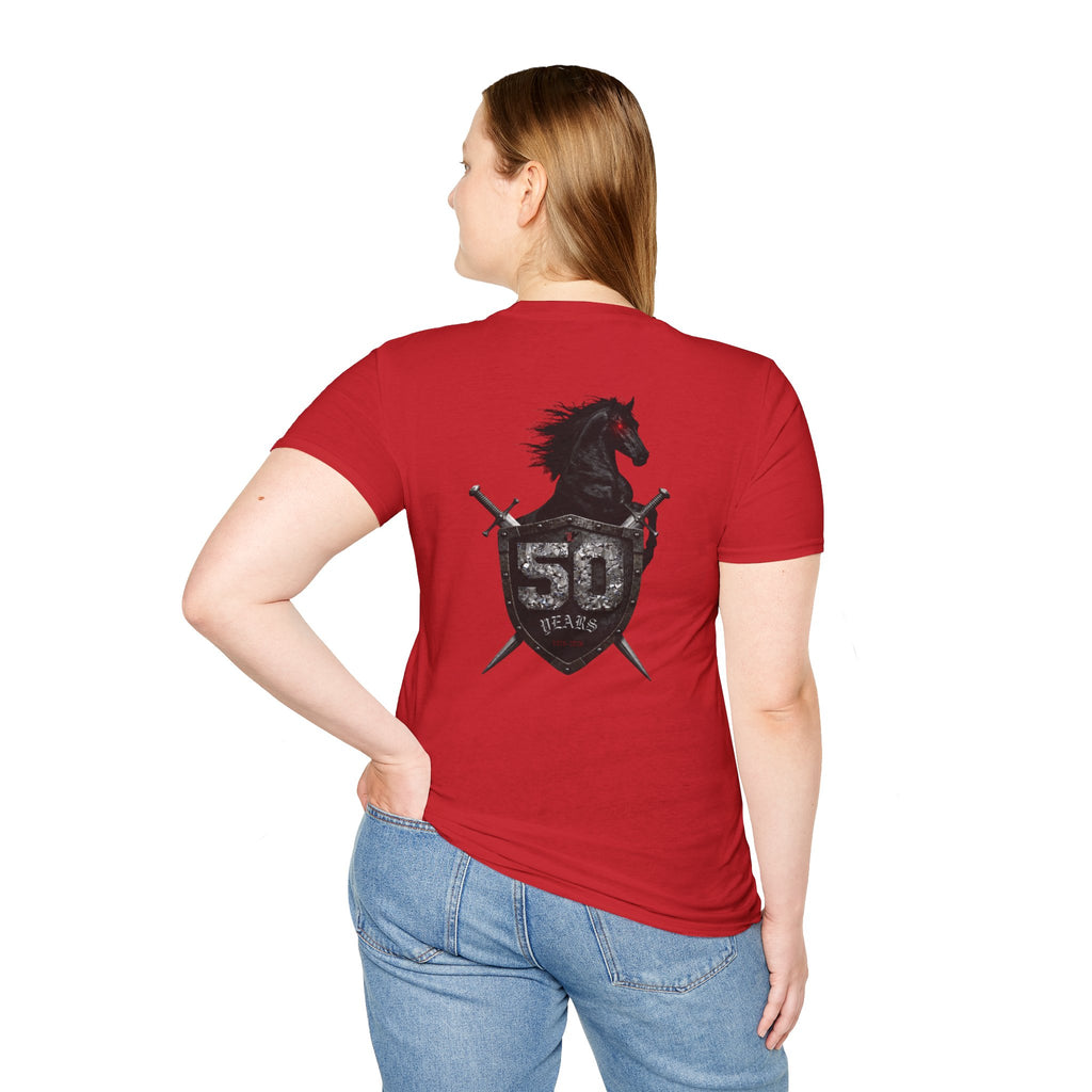 Unisex Softstyle T-Shirt; 50th Anniversary Football Tee