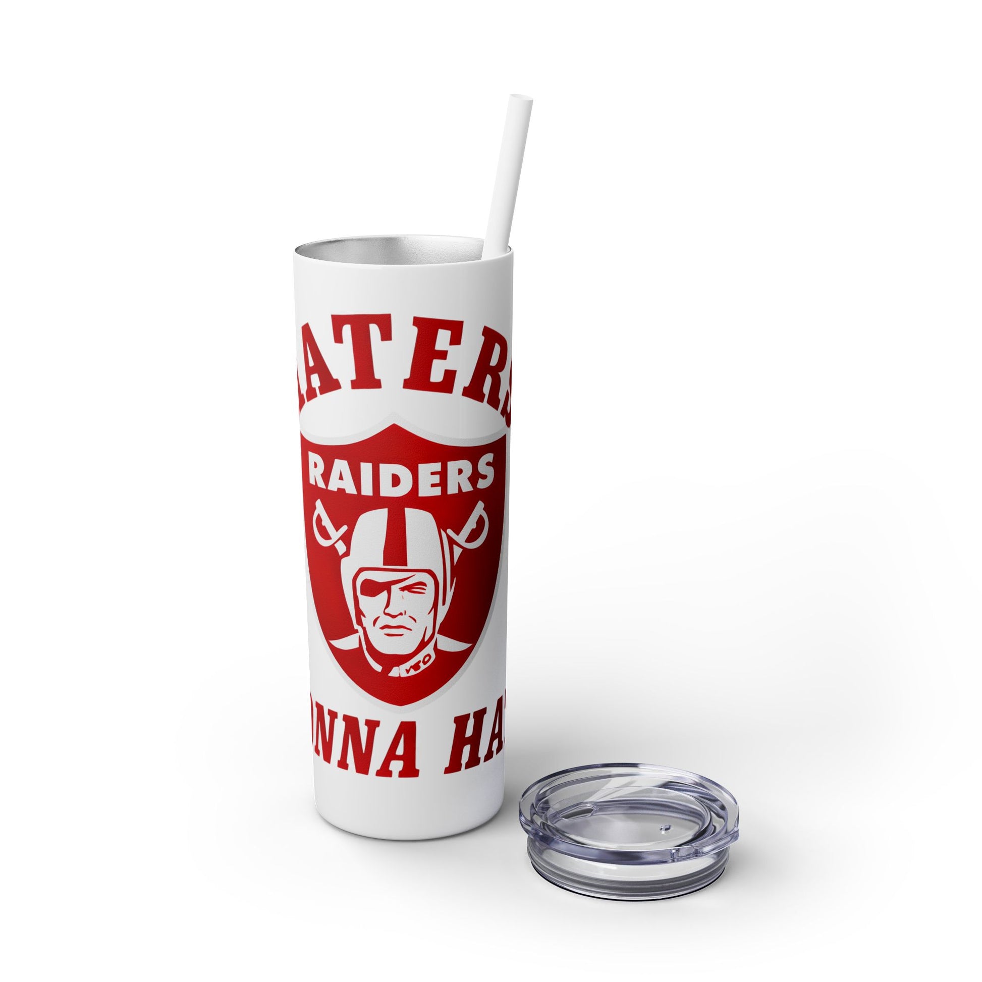 20oz Skinny Tumbler with Straw - Liberty Raiders "Haters Gonna Hate"