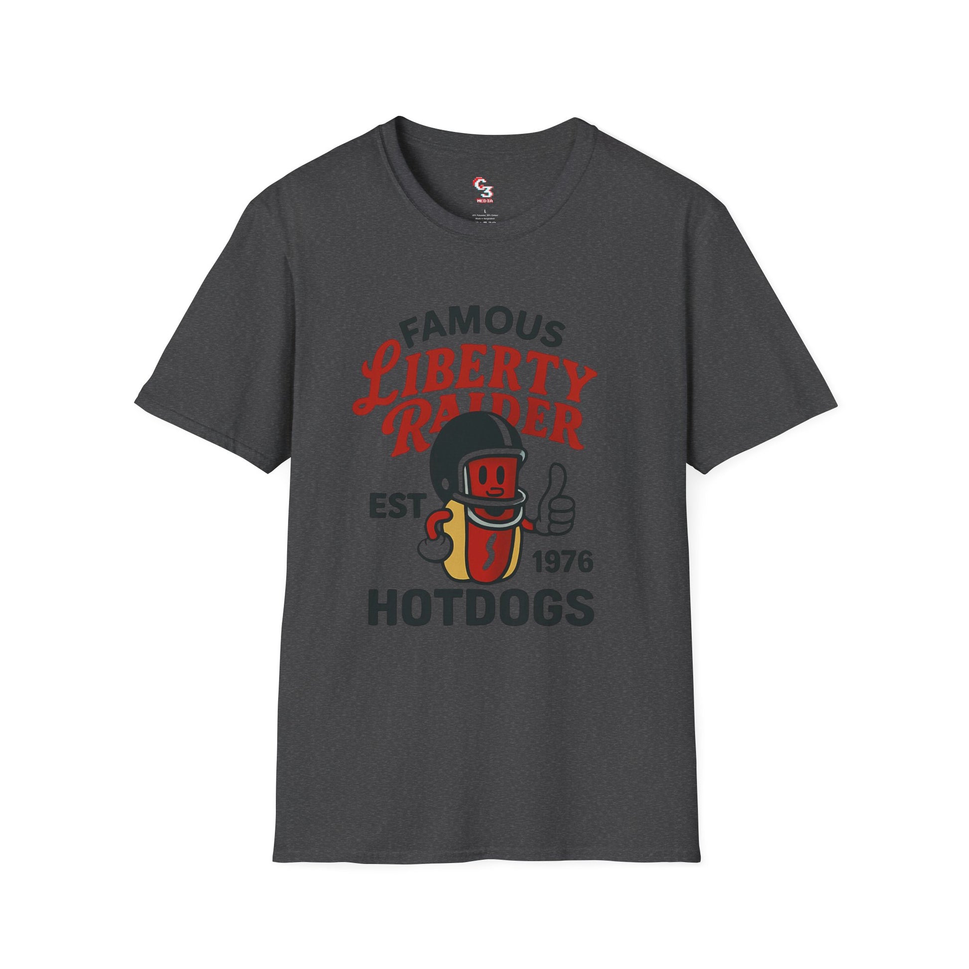 Vintage Football Tee - Liberty Raiders "Famous Hot Dogs"