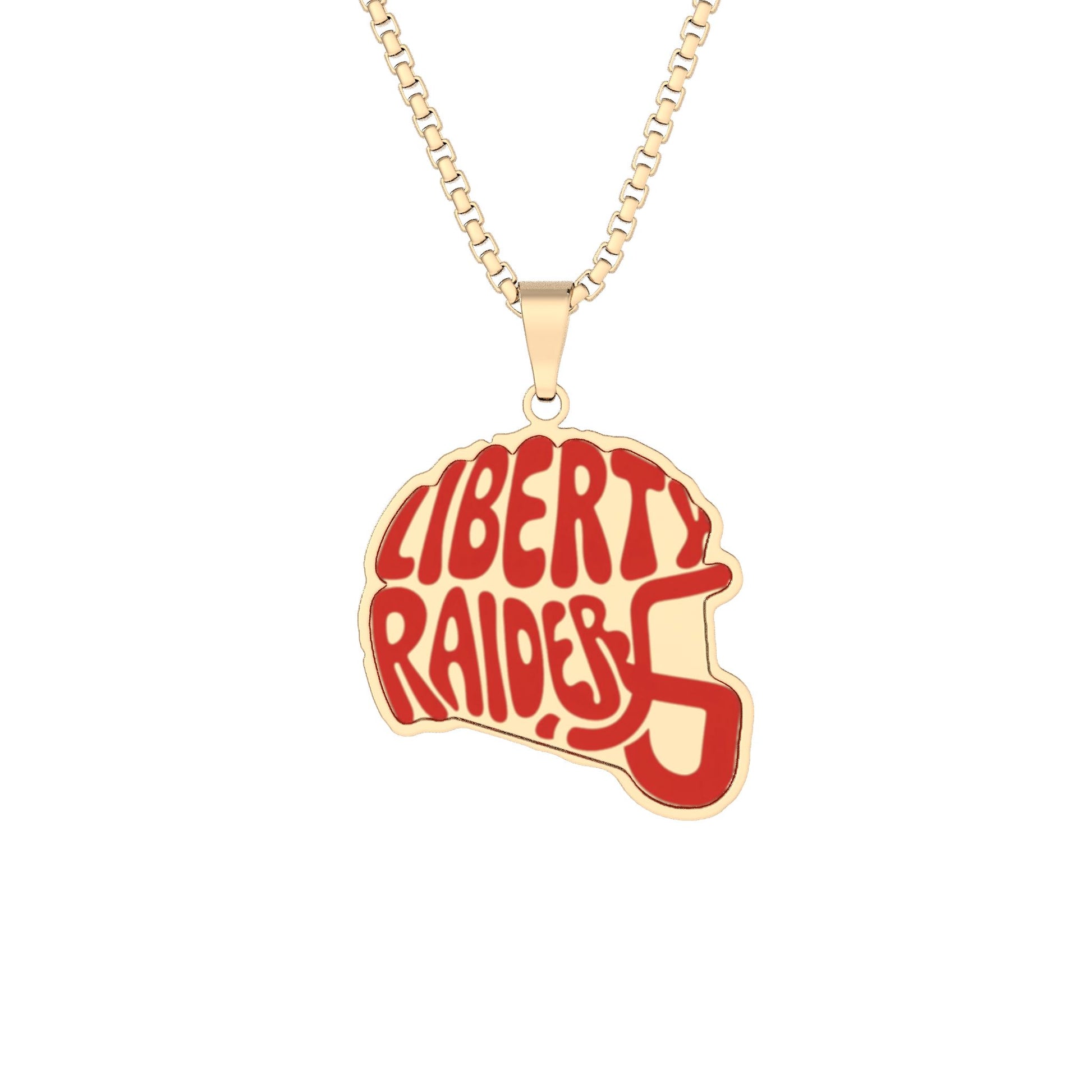 Custom Cut Photo Pendant; Liberty Raiders Helmet