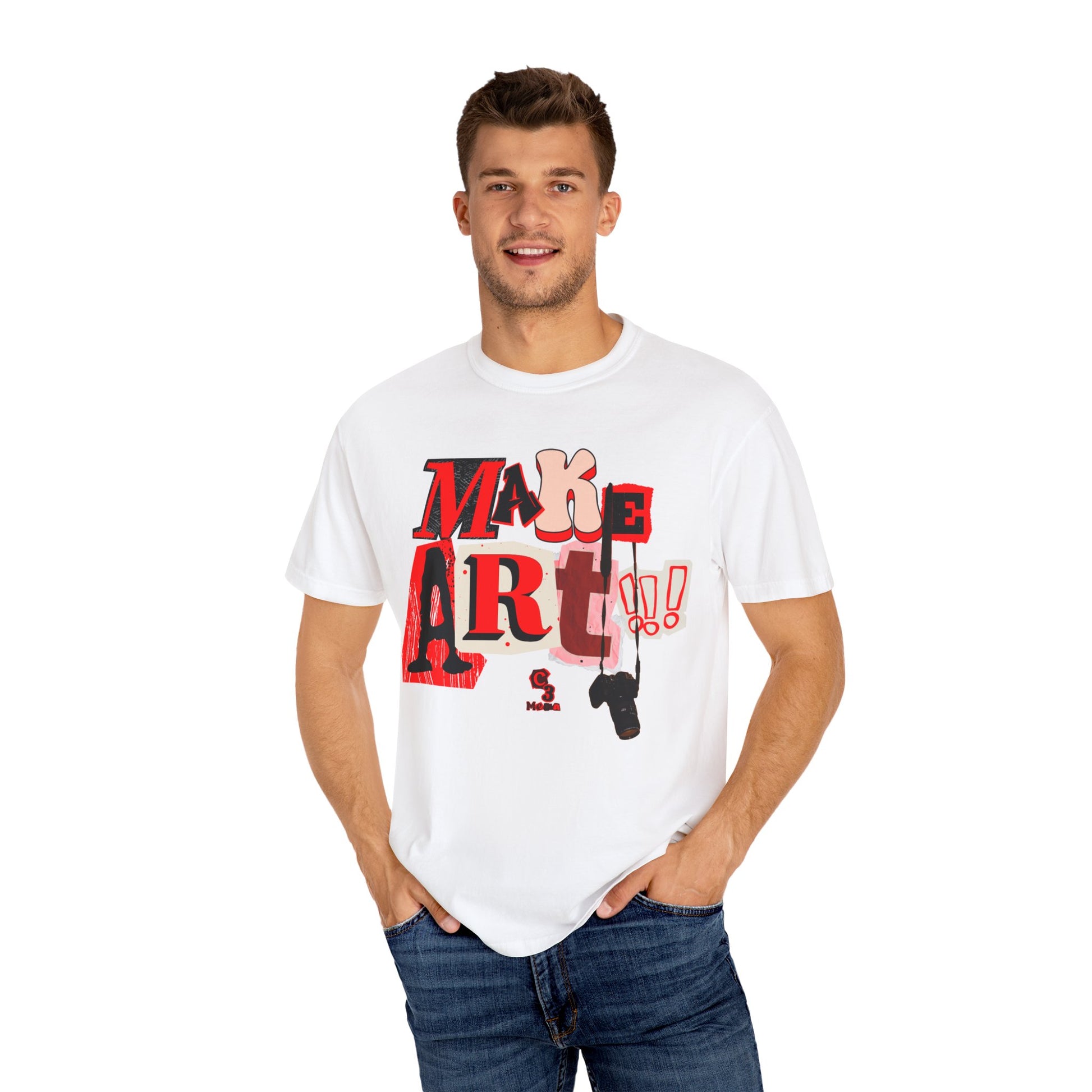 Branded Tee - Make Art!!! Support C3 Media