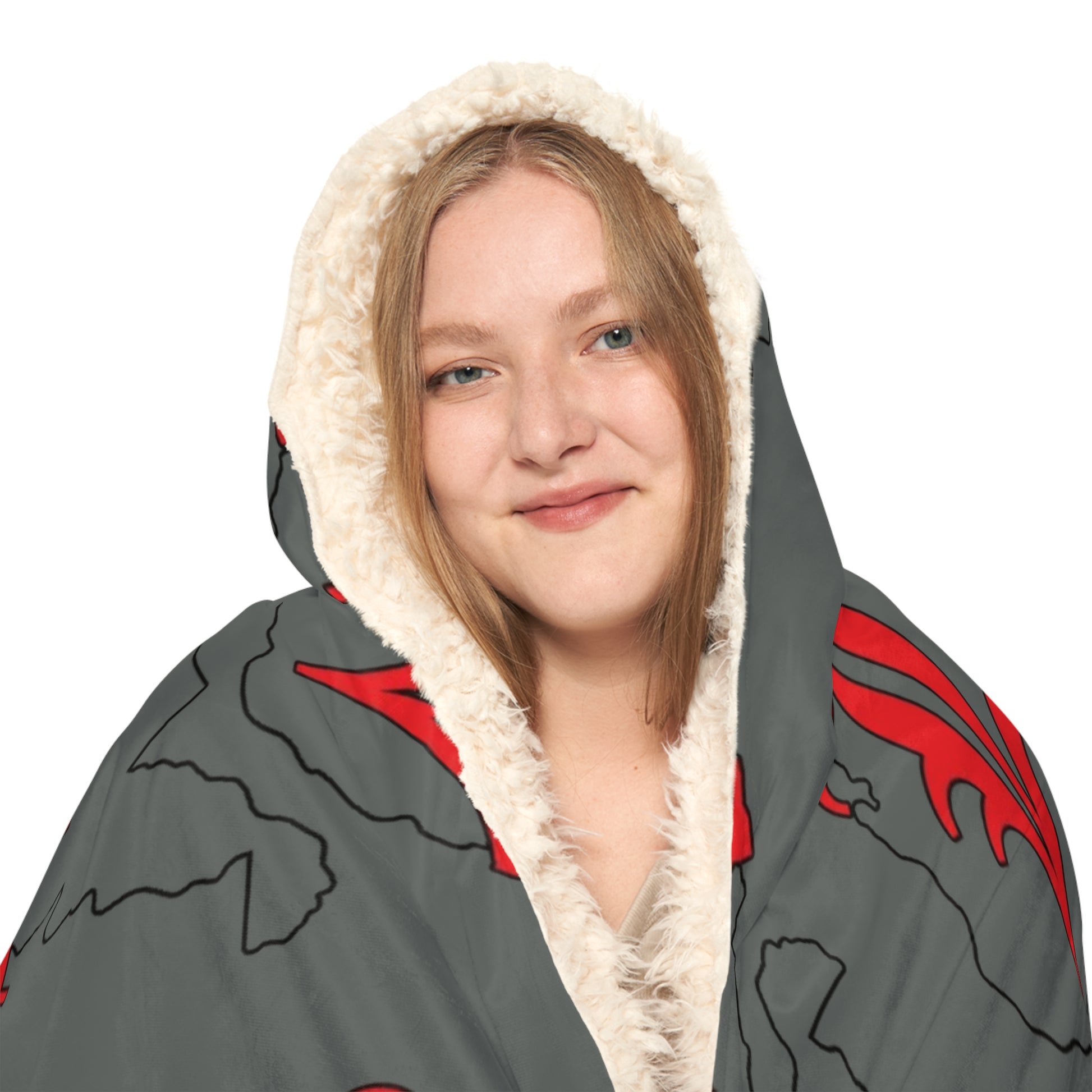 Dark Grey Snuggle Blanket - Liberty Raiders "State Logo"