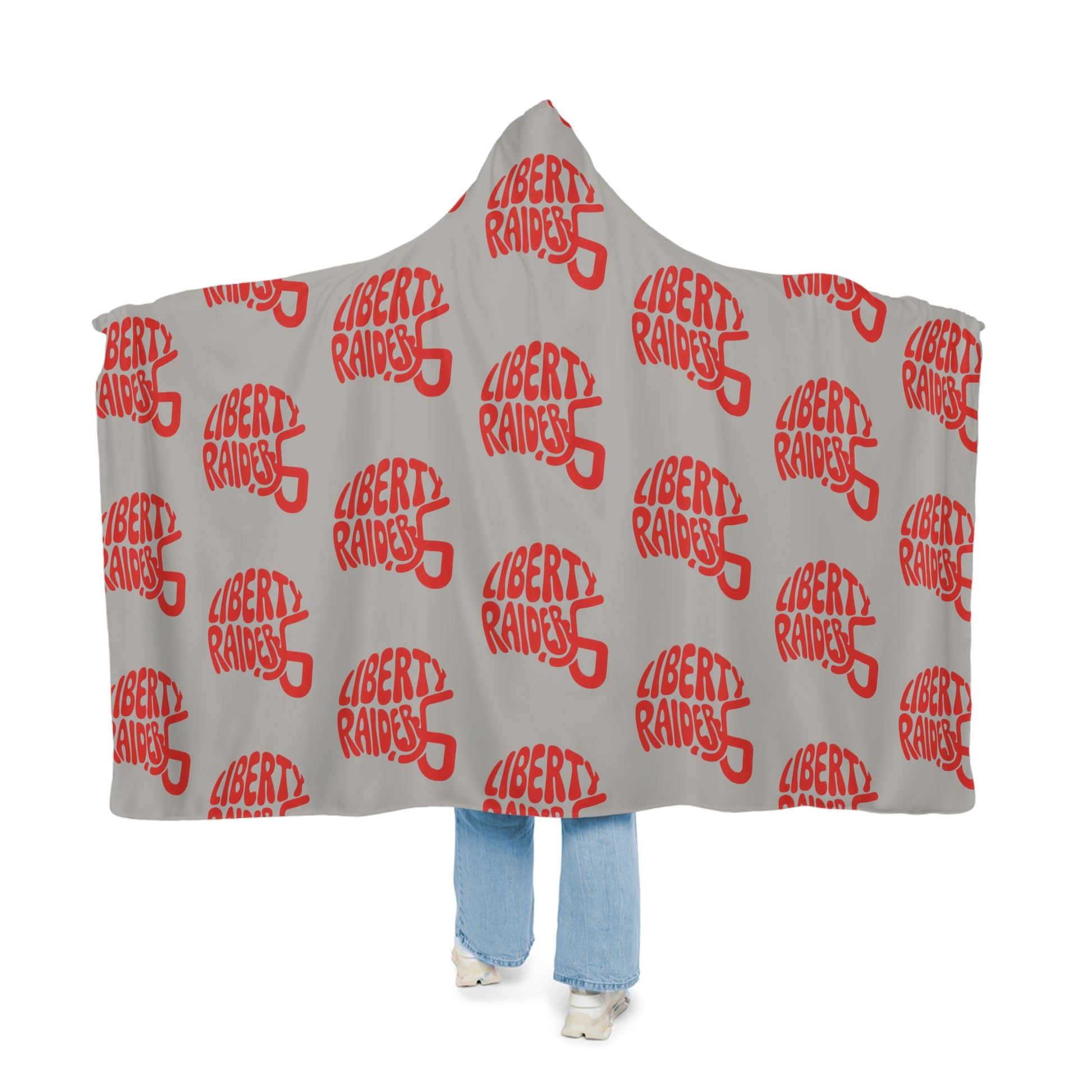 Grey Snuggle Blanket - Liberty Raiders "Helmet"
