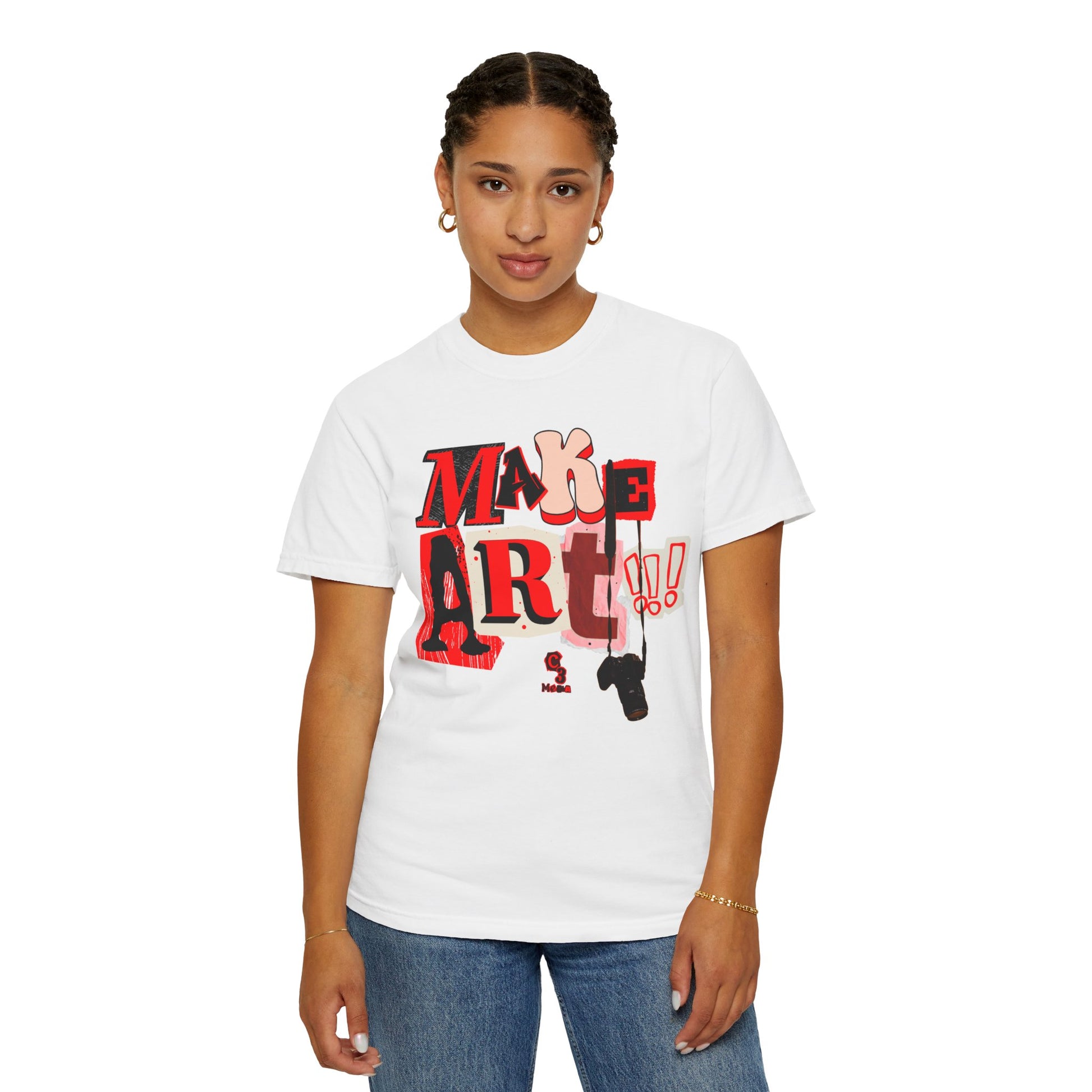 Branded Tee - Make Art!!! Support C3 Media