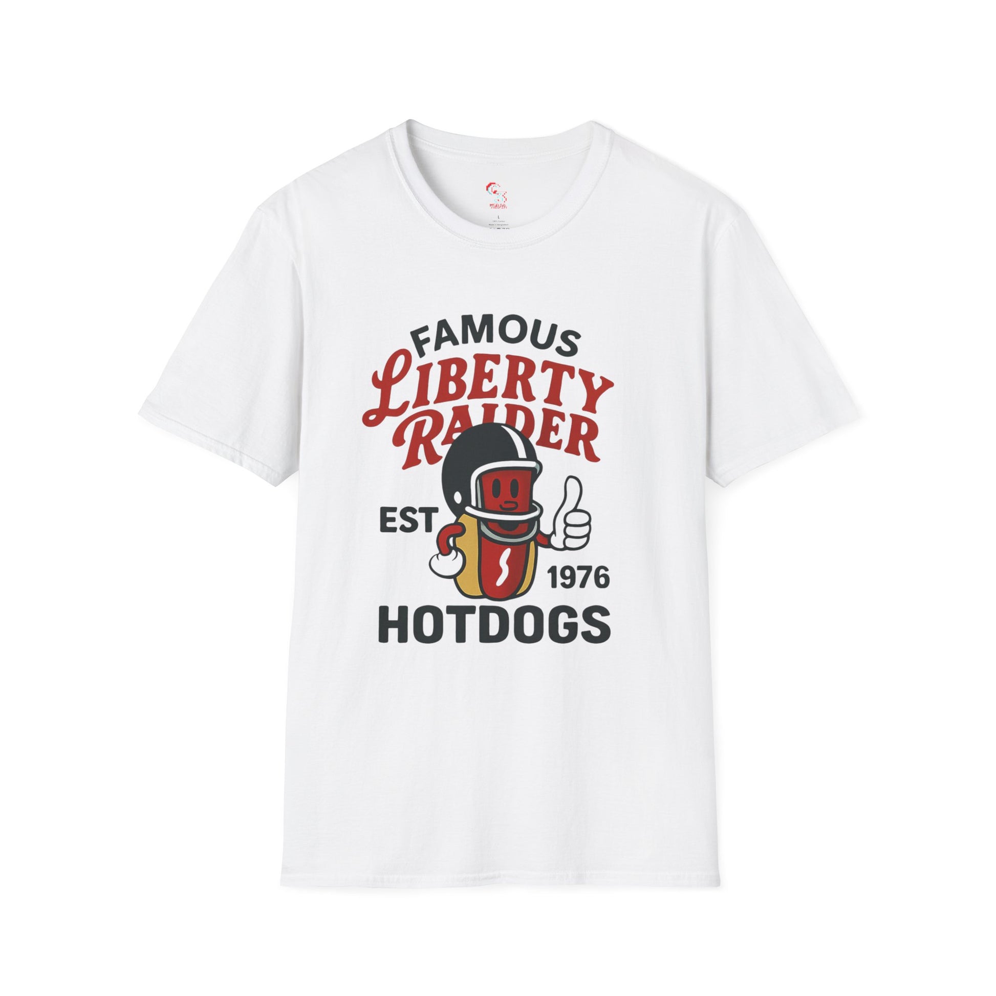 Vintage Football Tee - Liberty Raiders "Famous Hot Dogs"