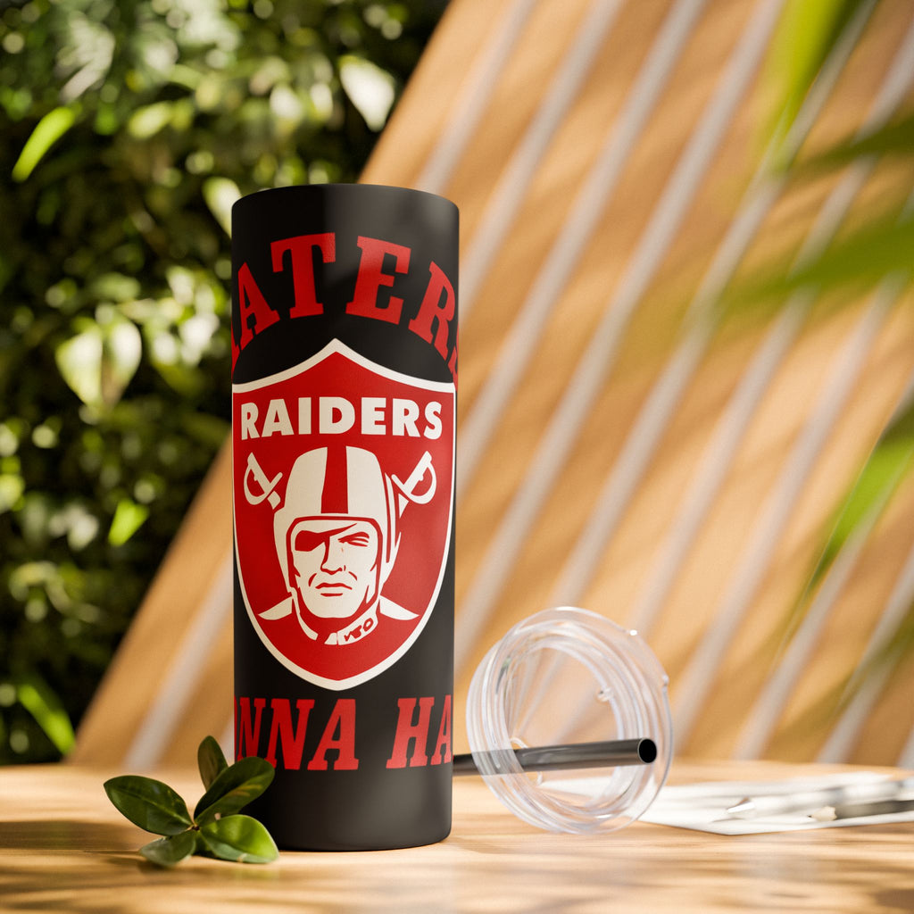 20oz Skinny Tumbler with Straw - Liberty Raiders "Haters Gonna Hate"