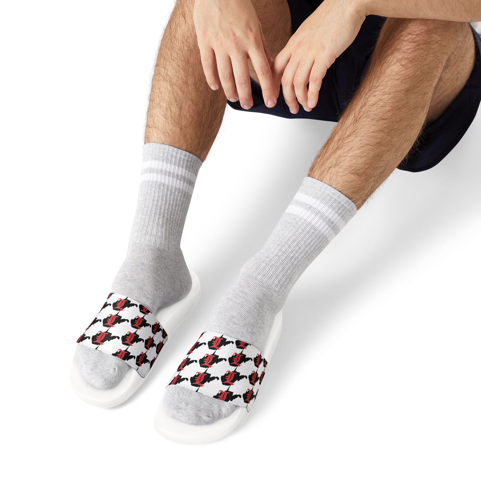 Men's Removable-Strap Slides - Liberty Raiders "State Logo"