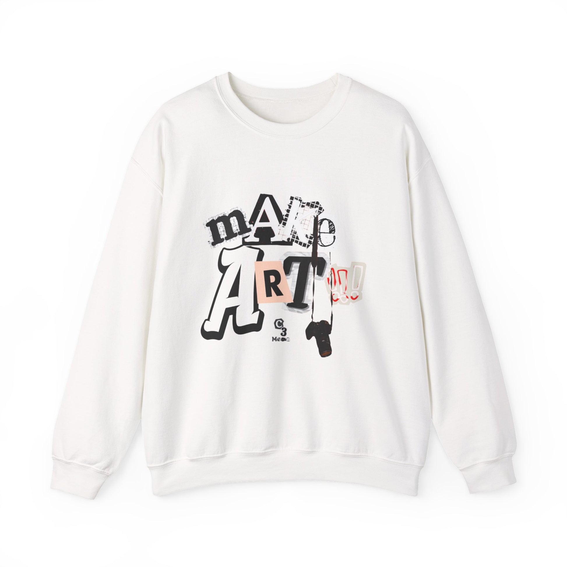 Unisex Heavy Blend™ Crewneck Sweatshirt - "Make Art!!!"