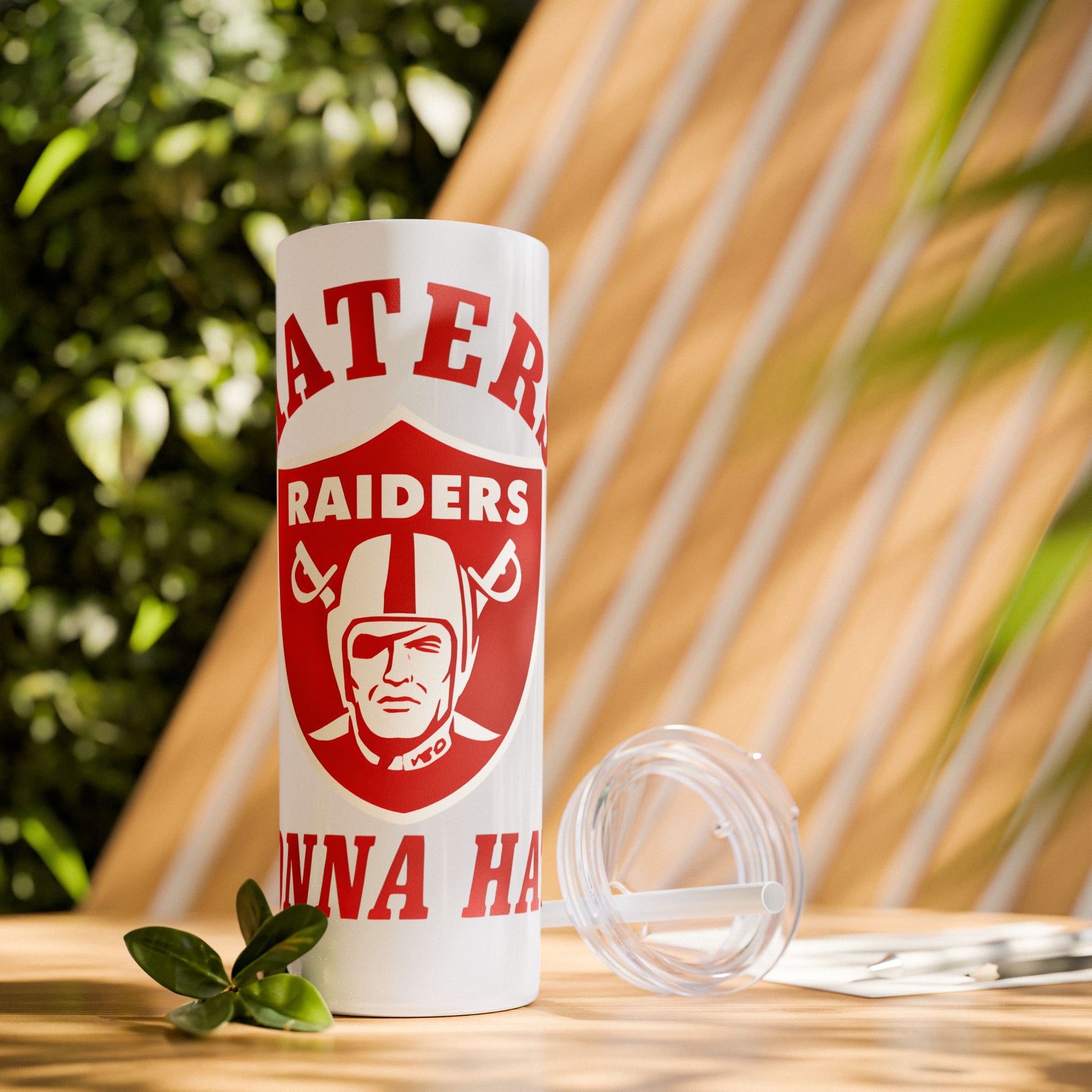 20oz Skinny Tumbler with Straw - Liberty Raiders "Haters Gonna Hate"