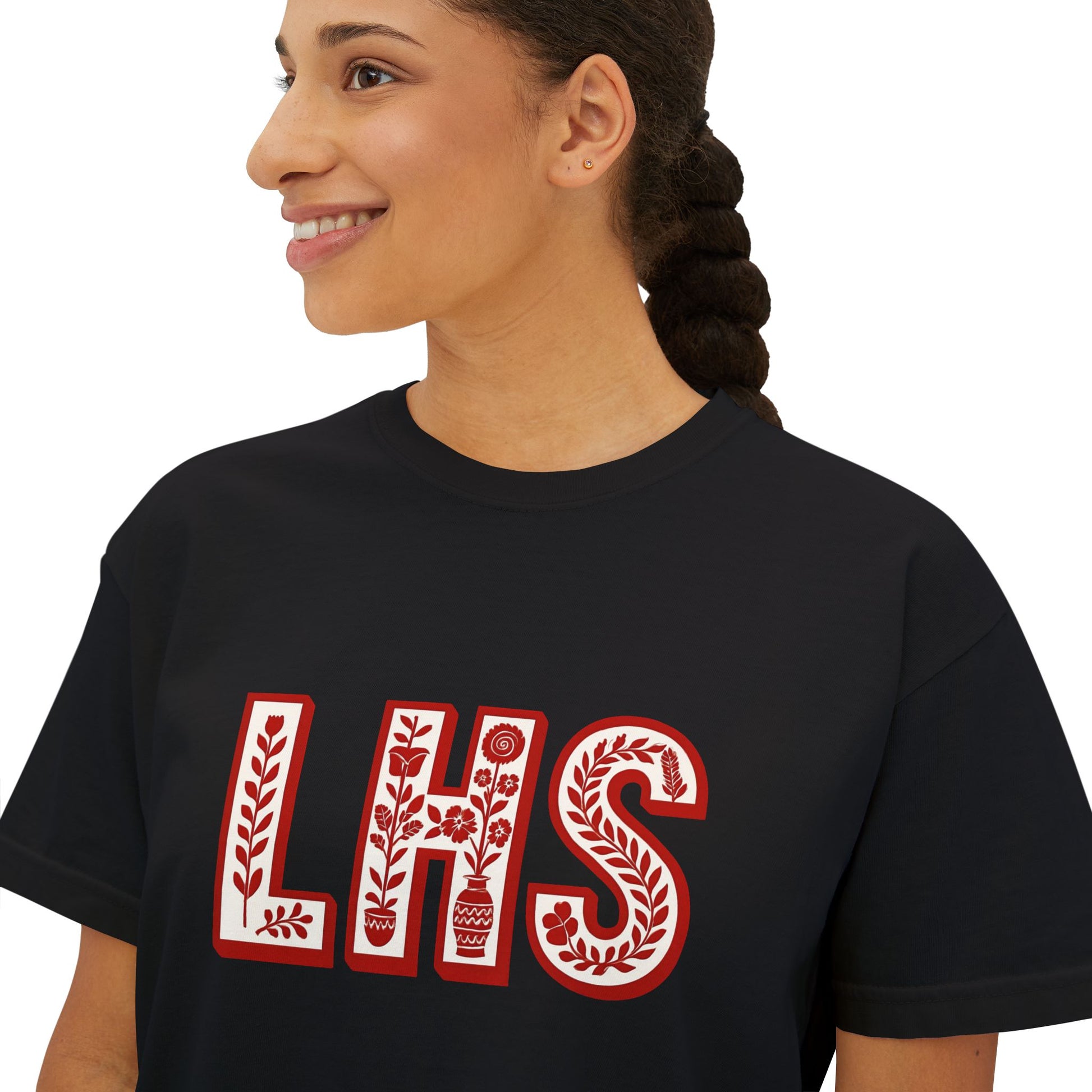 Women's Boxy Tee - Liberty Raiders "Flowered LHS"