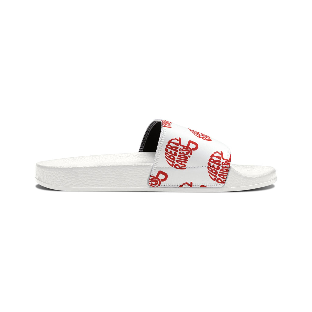 Women's Removable-Strap Slides - Liberty Raiders "Football Helmet"
