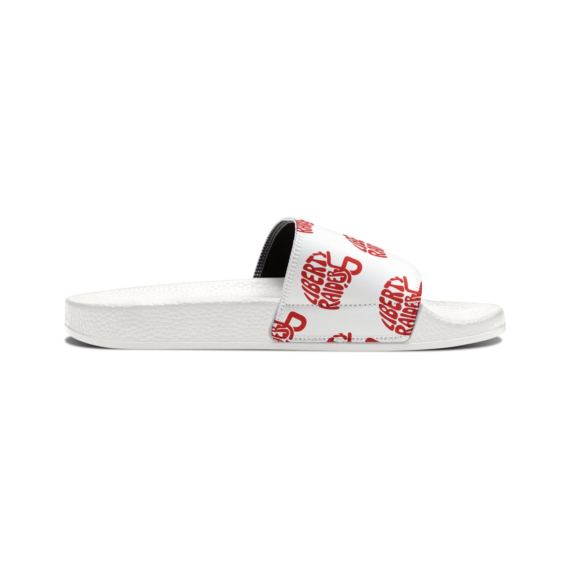 Women's Removable-Strap Slides - Liberty Raiders "Football Helmet"
