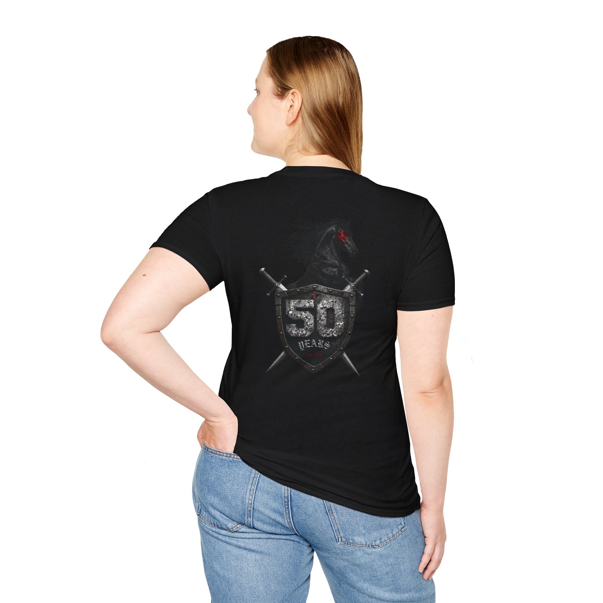 Unisex Softstyle T-Shirt; 50th Anniversary Football Tee