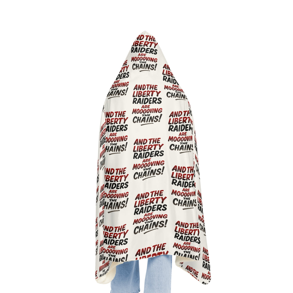 White Snuggle Blanket - Liberty Raiders "Moooooving the Chains"