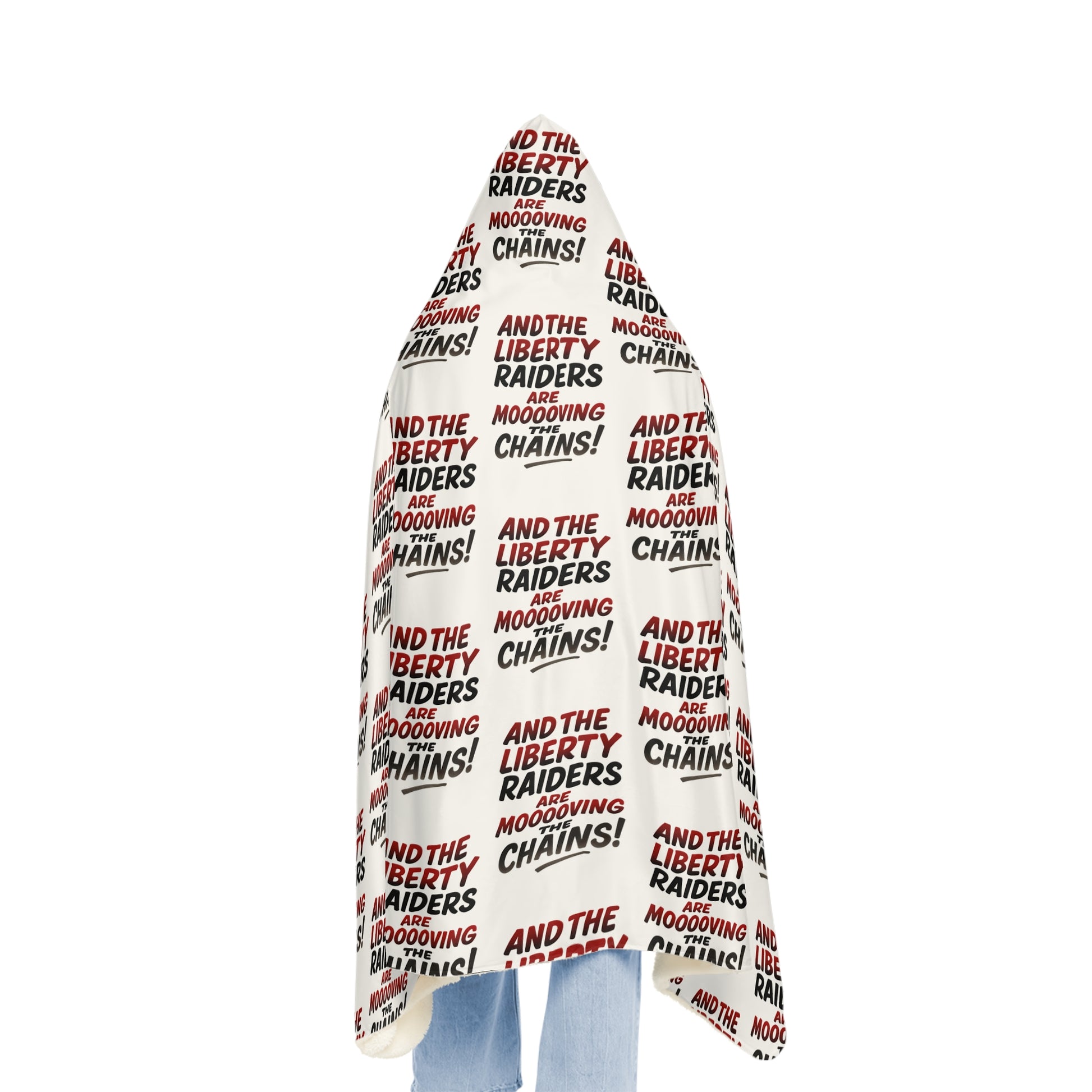 White Snuggle Blanket - Liberty Raiders "Moooooving the Chains"