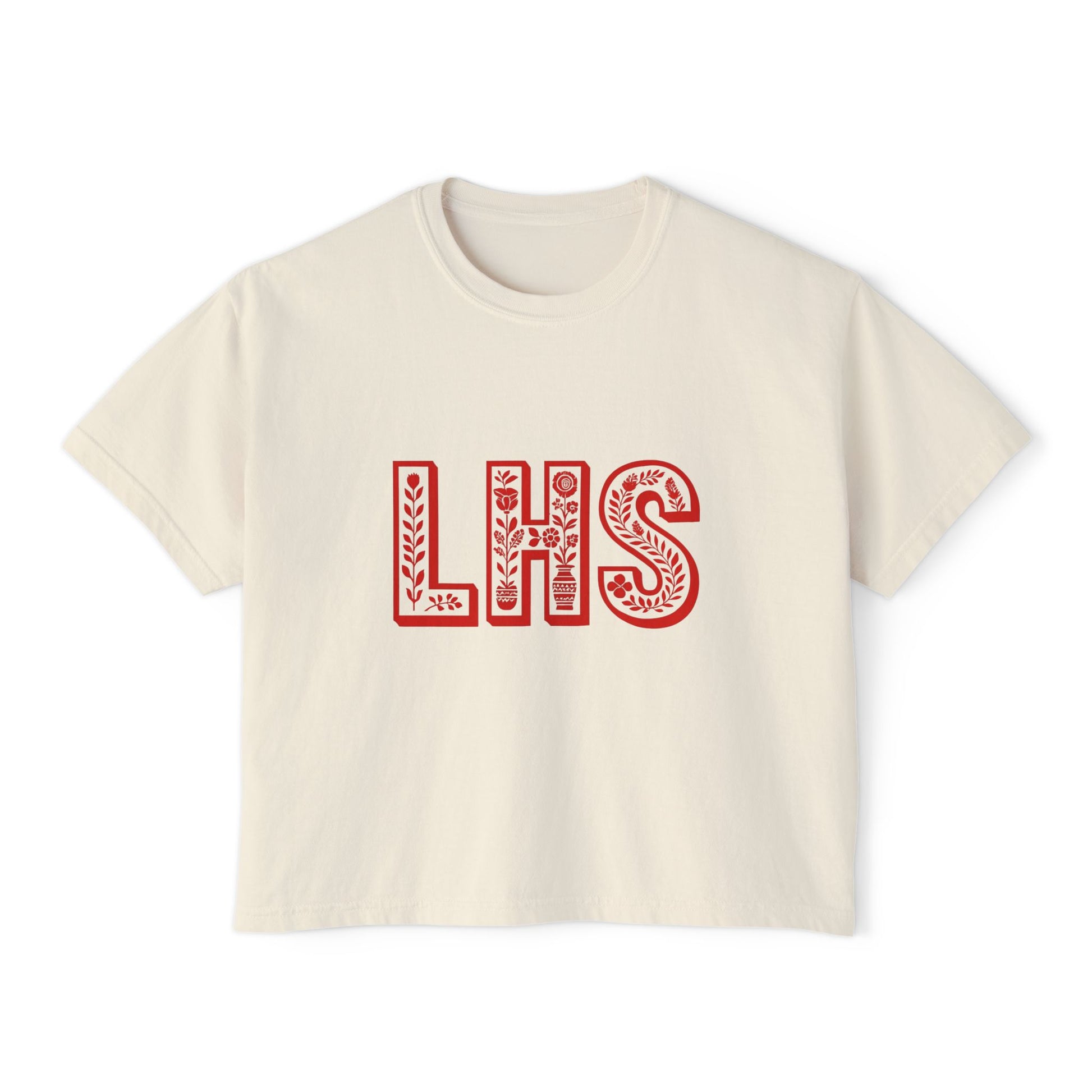 Women's Boxy Tee - Liberty Raiders "Flowered LHS"