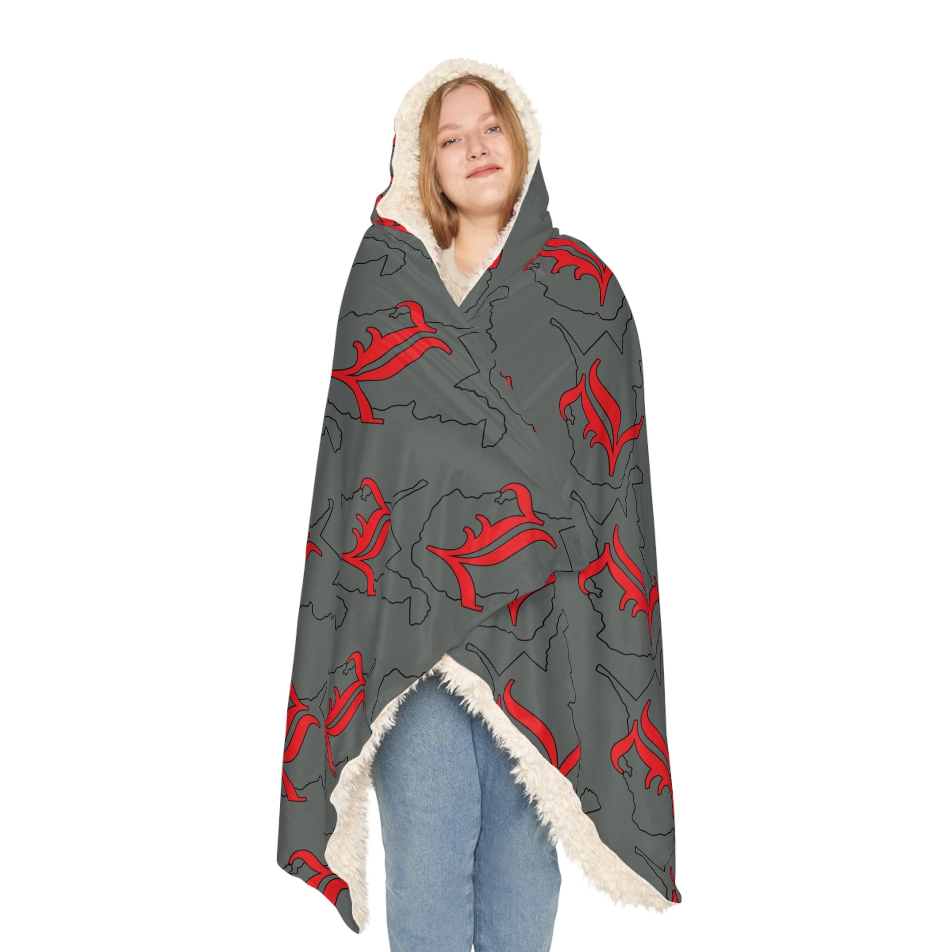 Dark Grey Snuggle Blanket - Liberty Raiders "State Logo"