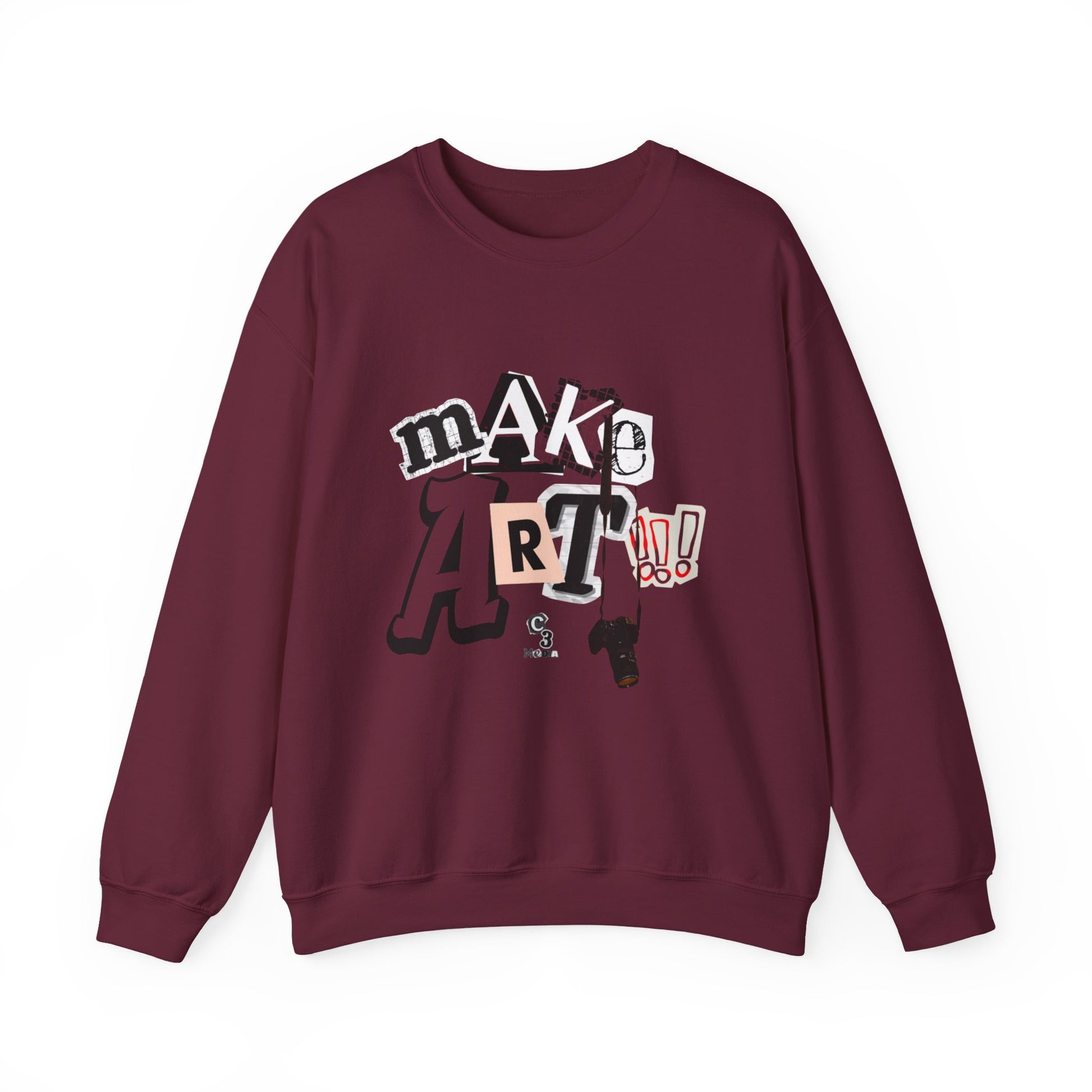 Unisex Heavy Blend™ Crewneck Sweatshirt - "Make Art!!!"