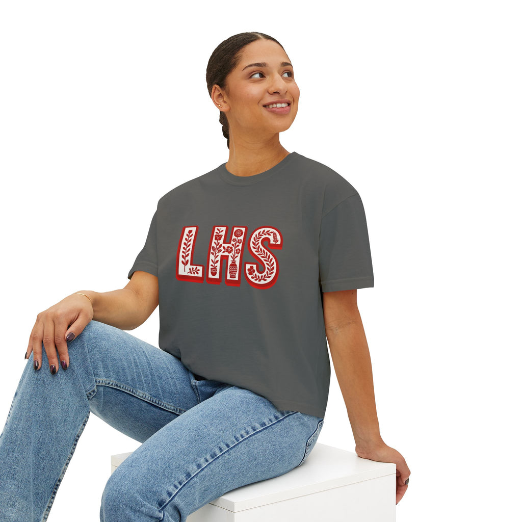 Women's Boxy Tee - Liberty Raiders "Flowered LHS"