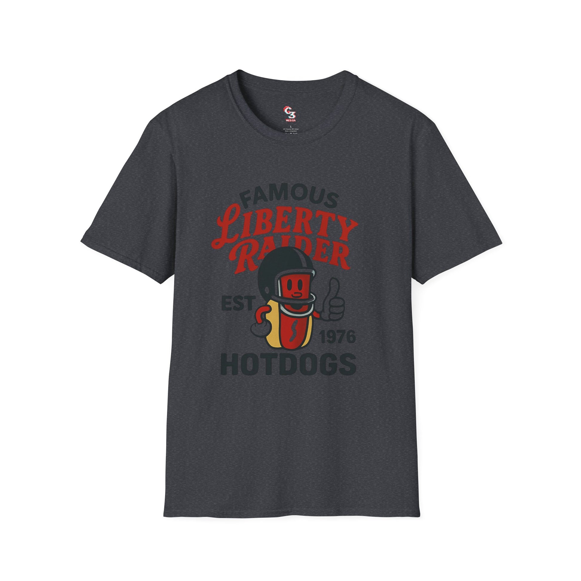 Vintage Football Tee - Liberty Raiders "Famous Hot Dogs"