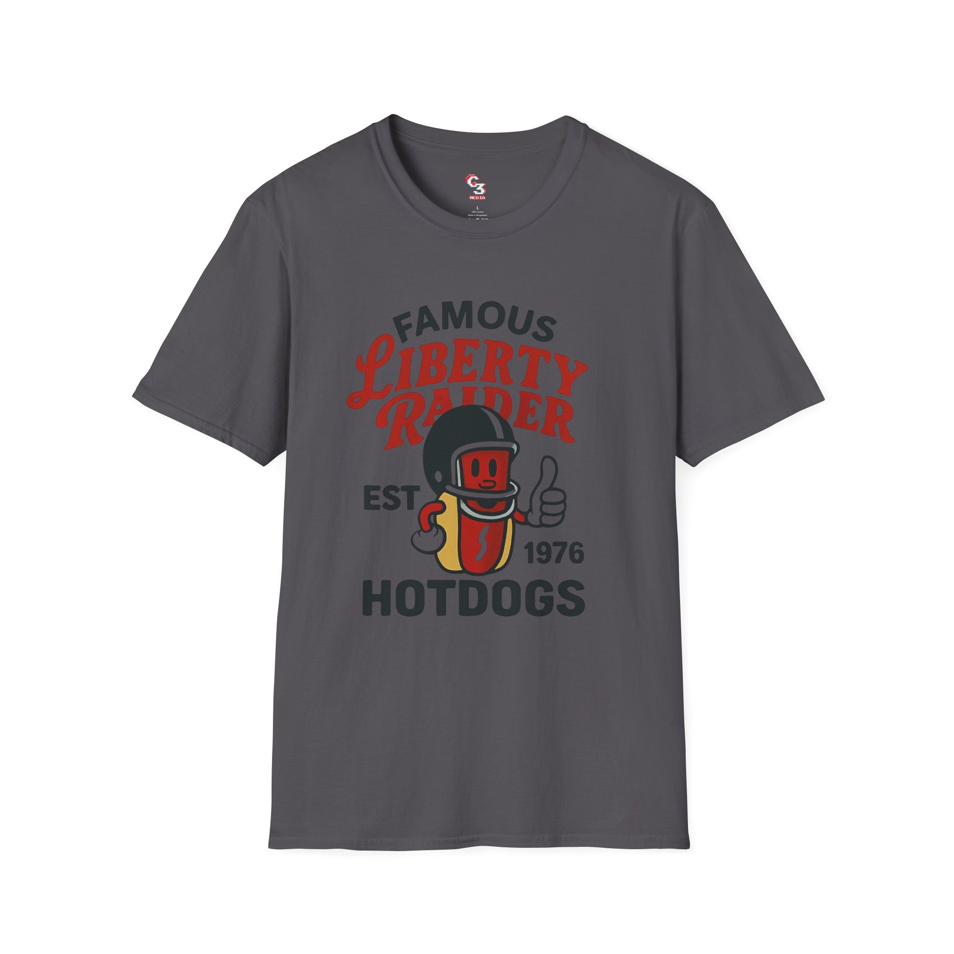 Vintage Football Tee - Liberty Raiders "Famous Hot Dogs"