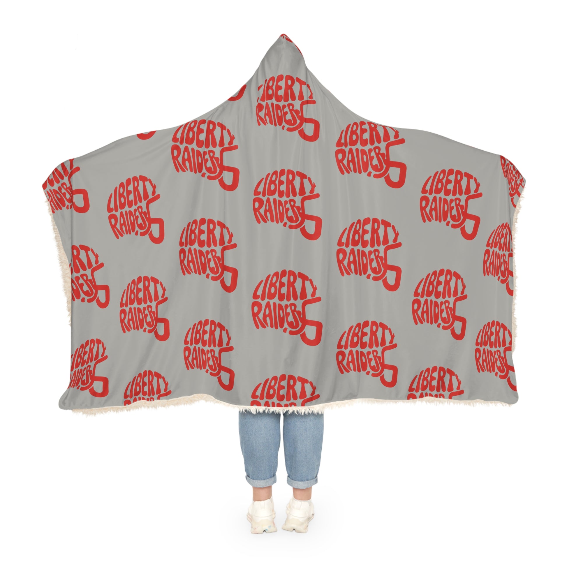 Grey Snuggle Blanket - Liberty Raiders "Helmet"