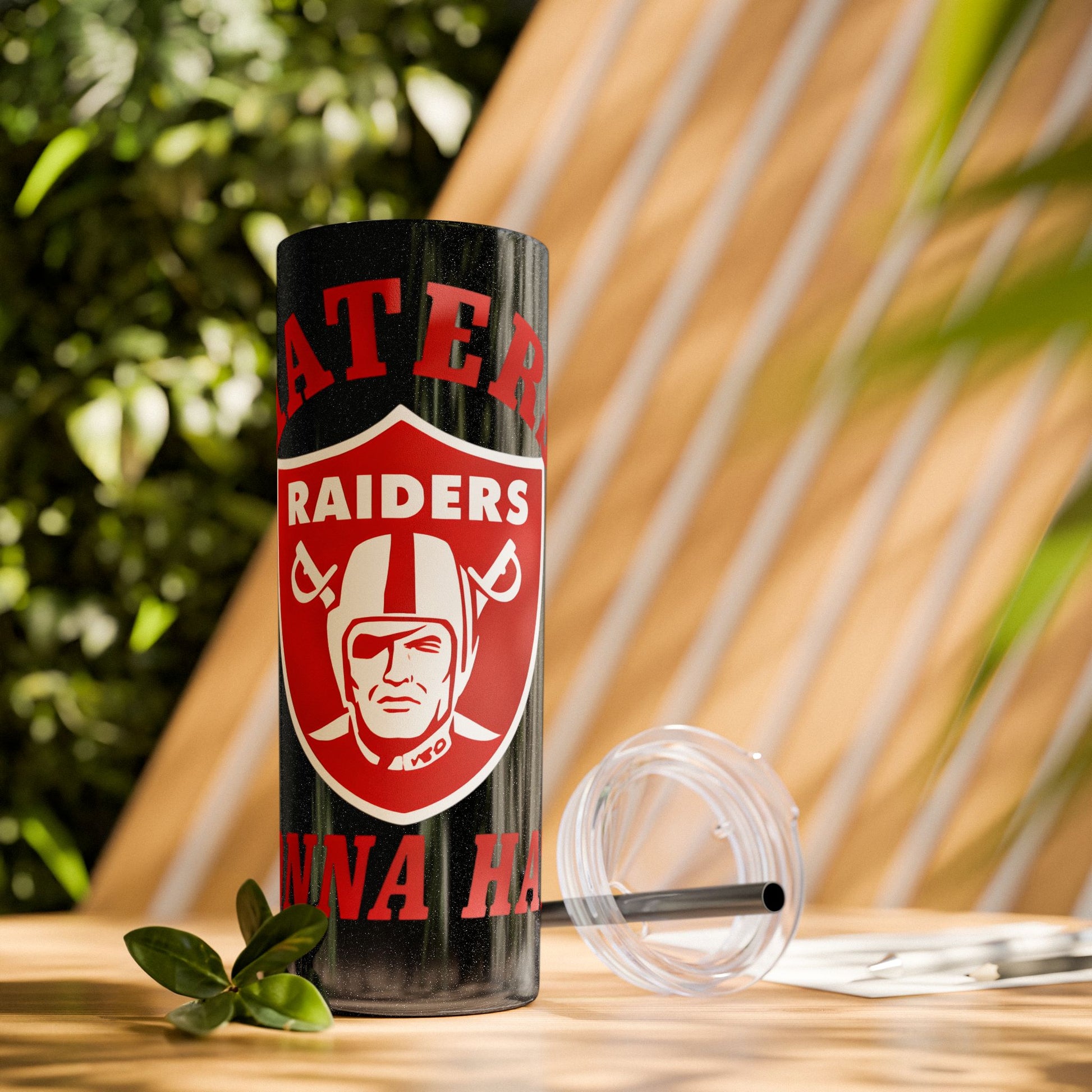 20oz Skinny Tumbler with Straw - Liberty Raiders "Haters Gonna Hate"