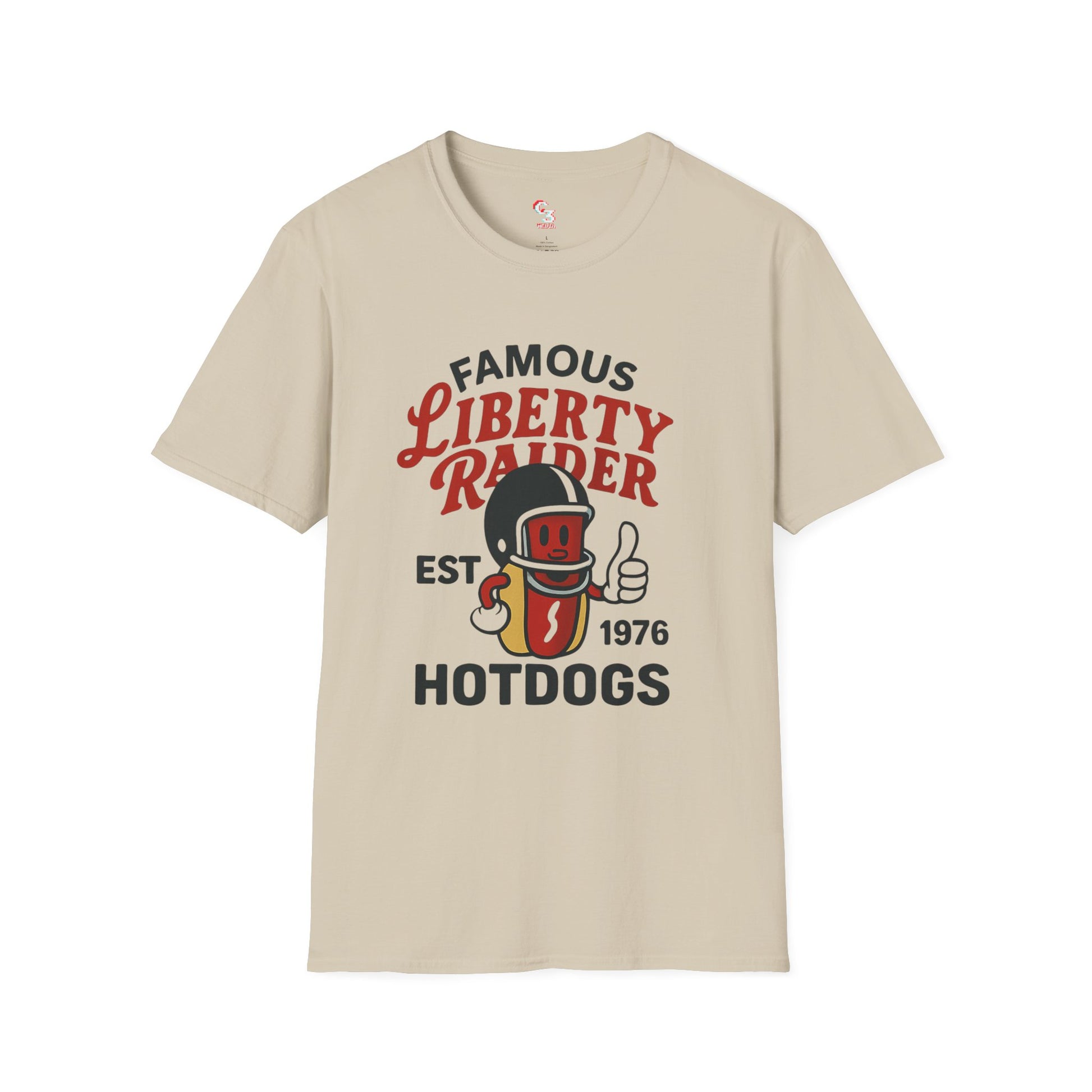 Vintage Football Tee - Liberty Raiders "Famous Hot Dogs"