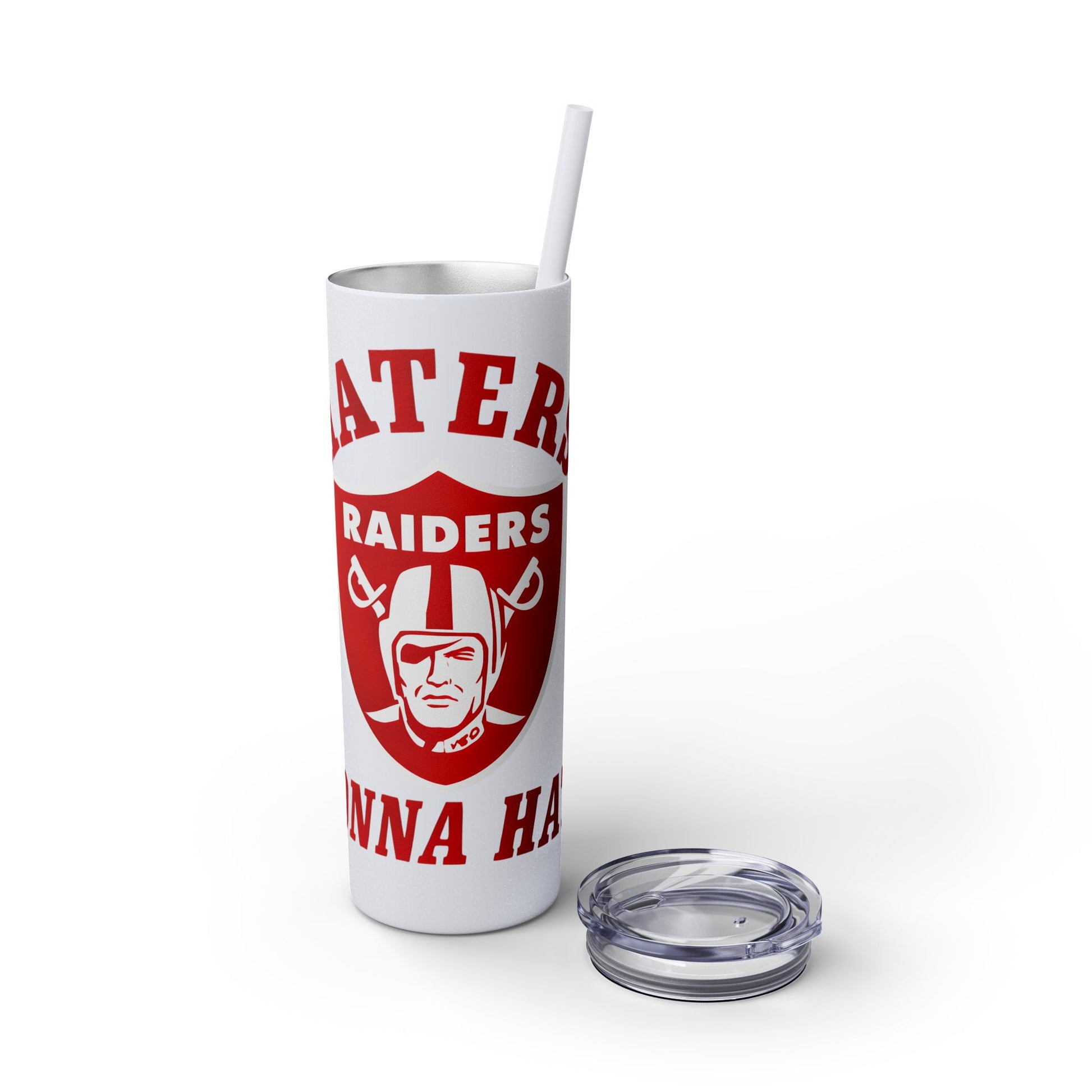 20oz Skinny Tumbler with Straw - Liberty Raiders "Haters Gonna Hate"