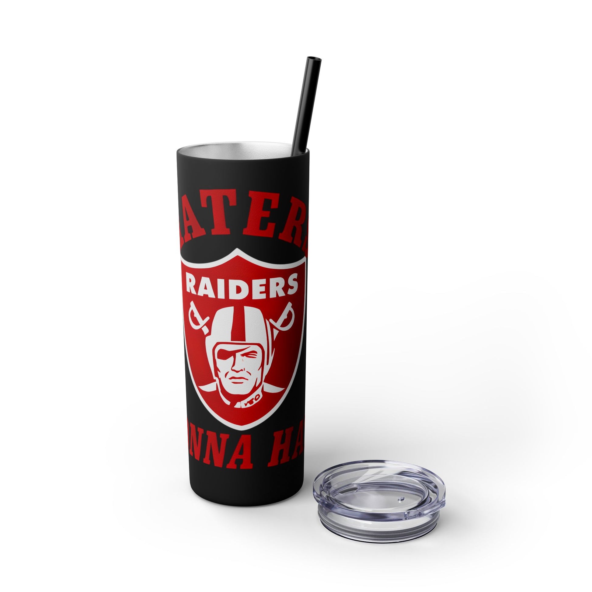 20oz Skinny Tumbler with Straw - Liberty Raiders "Haters Gonna Hate"