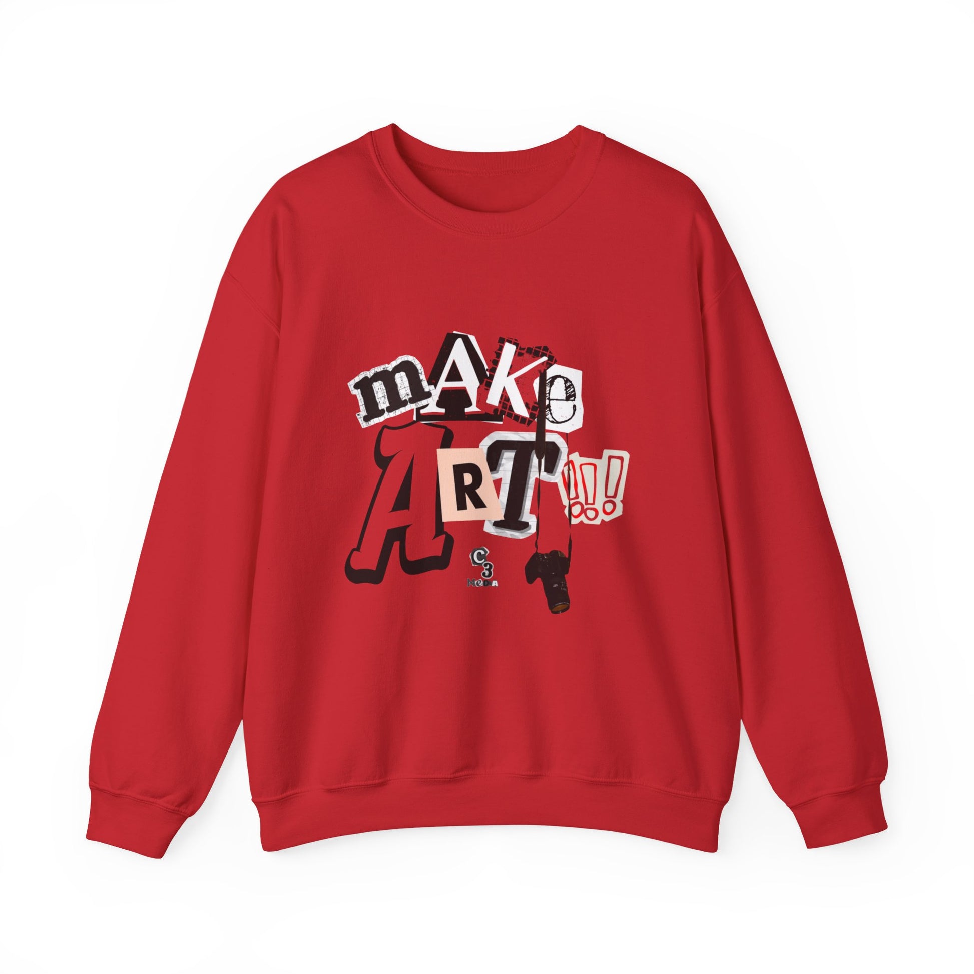 Unisex Heavy Blend™ Crewneck Sweatshirt - "Make Art!!!"