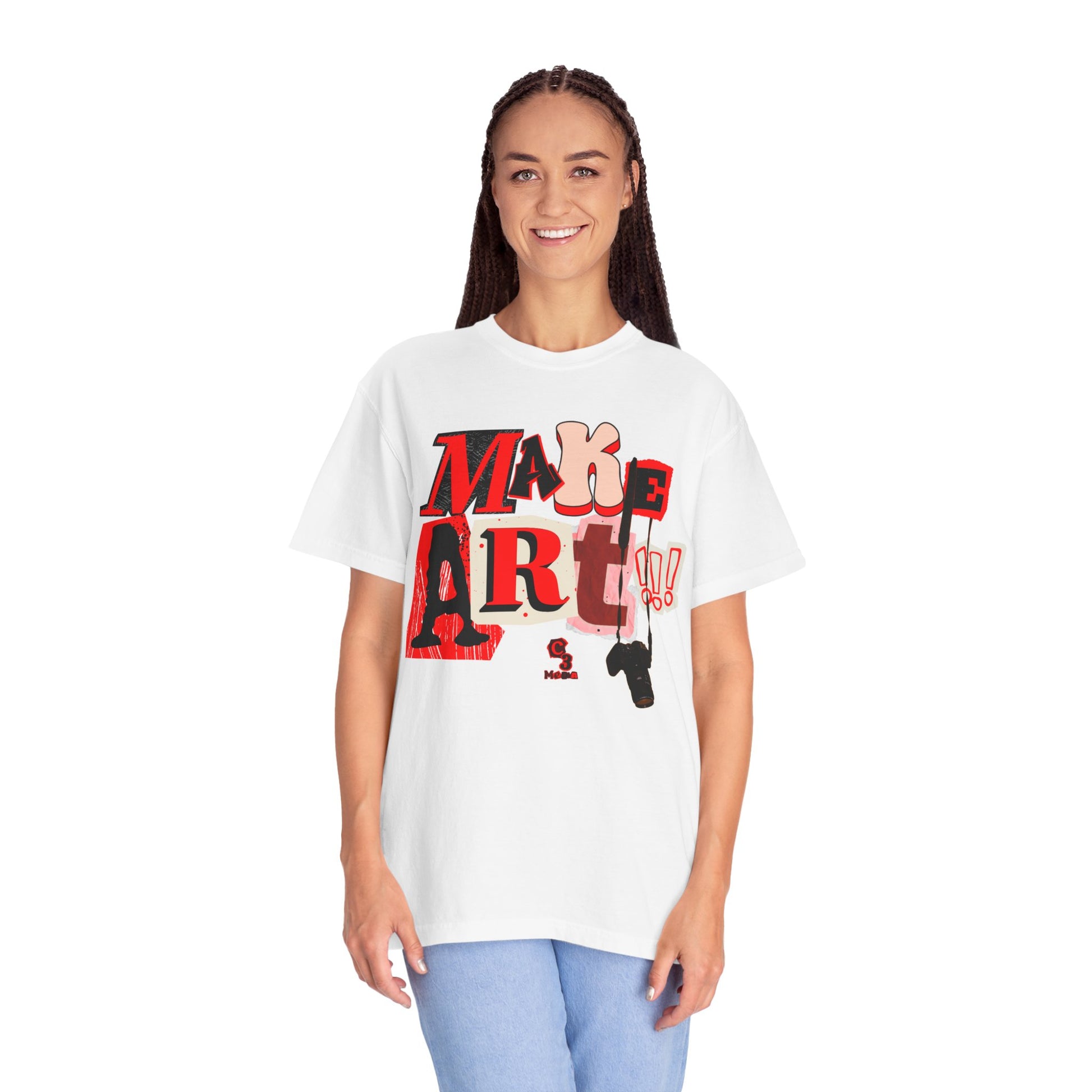 Branded Tee - Make Art!!! Support C3 Media
